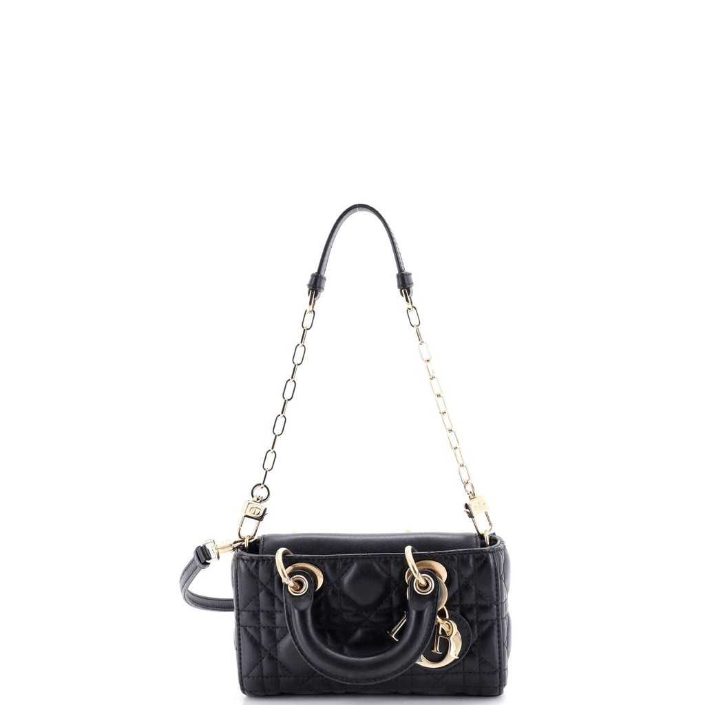 Lady D-Joy Bag Cannage Quilt Lambskin Micro