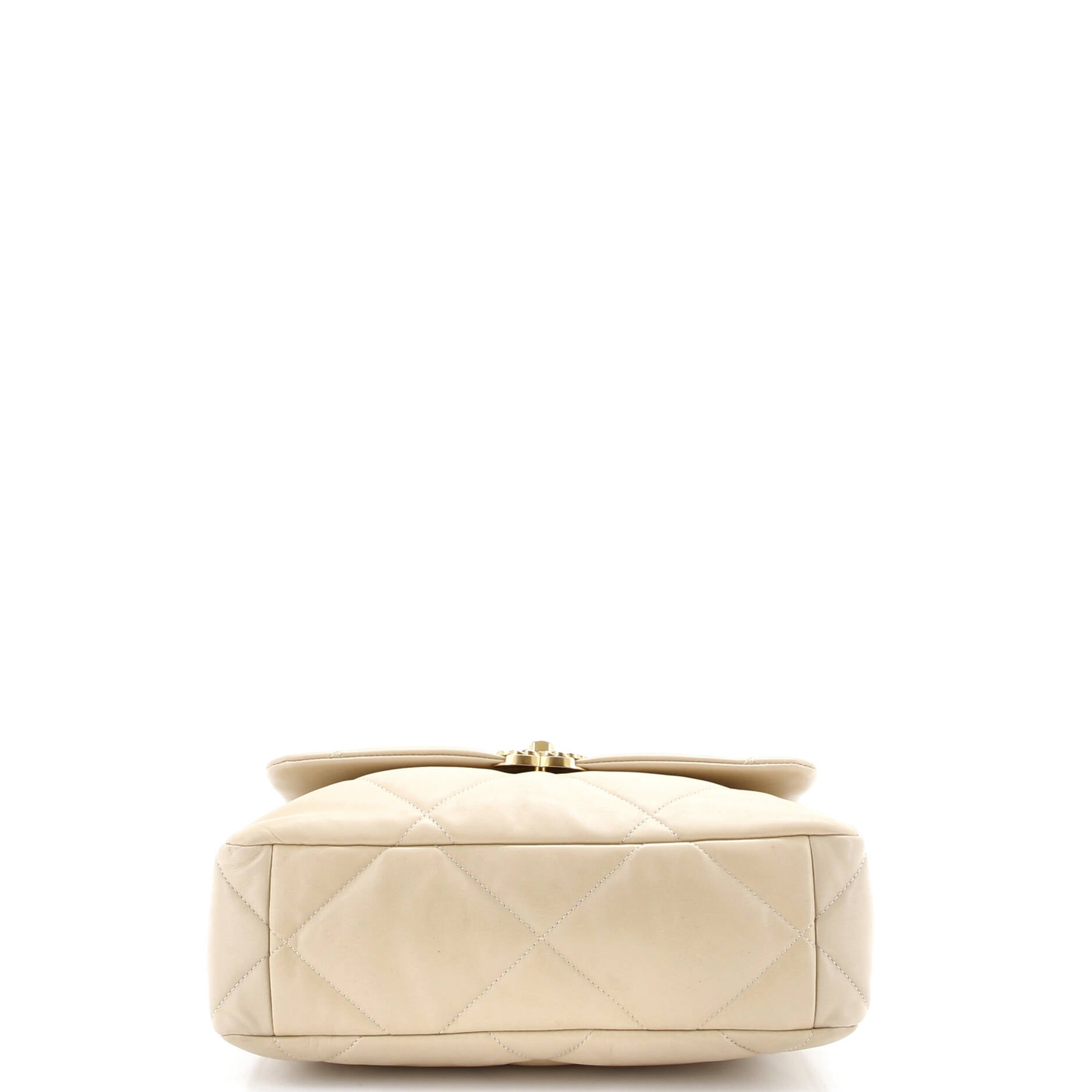 19 Flap Bag Quilted Leather Large