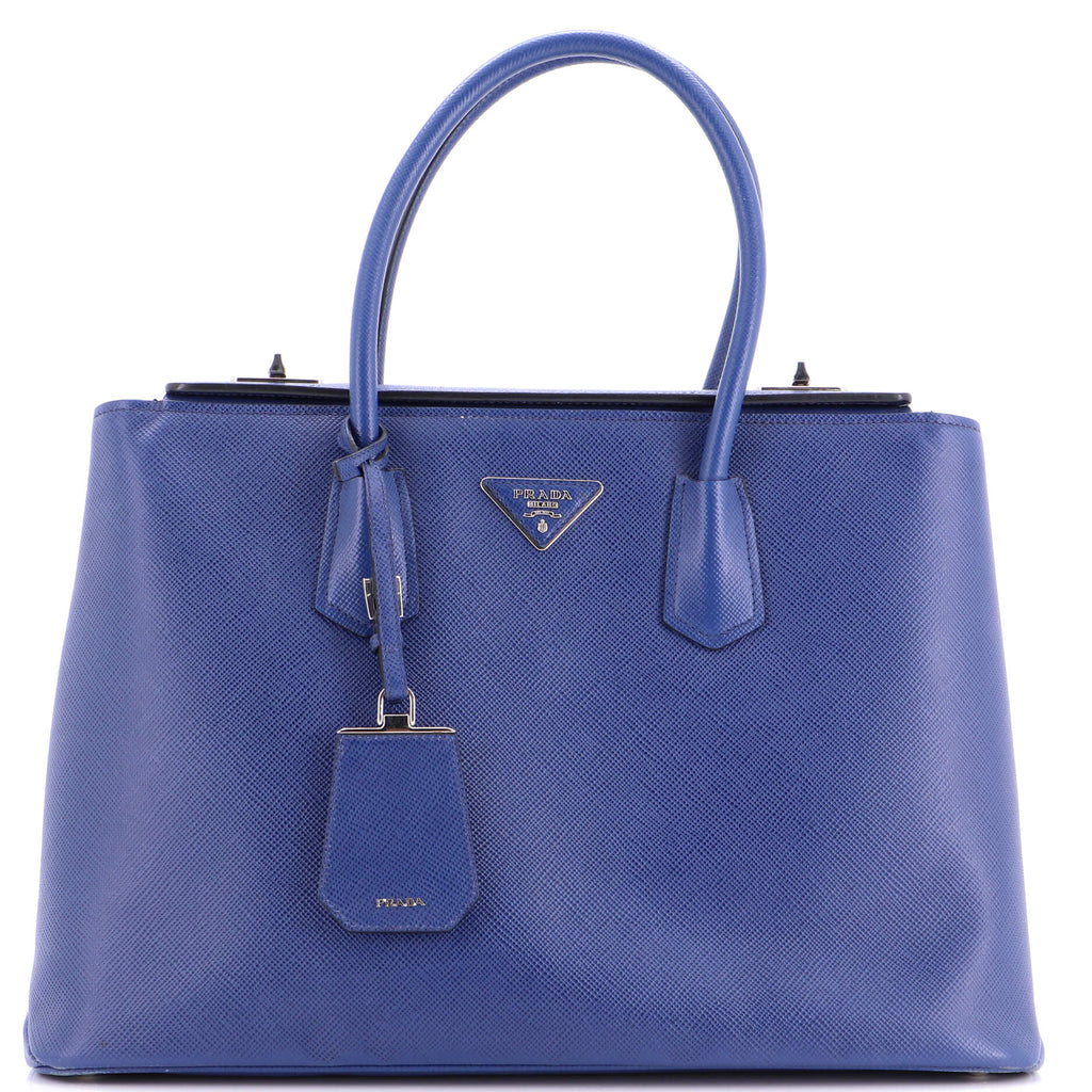 Turnlock Cuir Twin Tote Saffiano Leather Medium