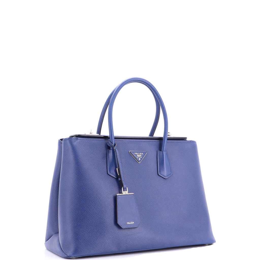 Turnlock Cuir Twin Tote Saffiano Leather Medium