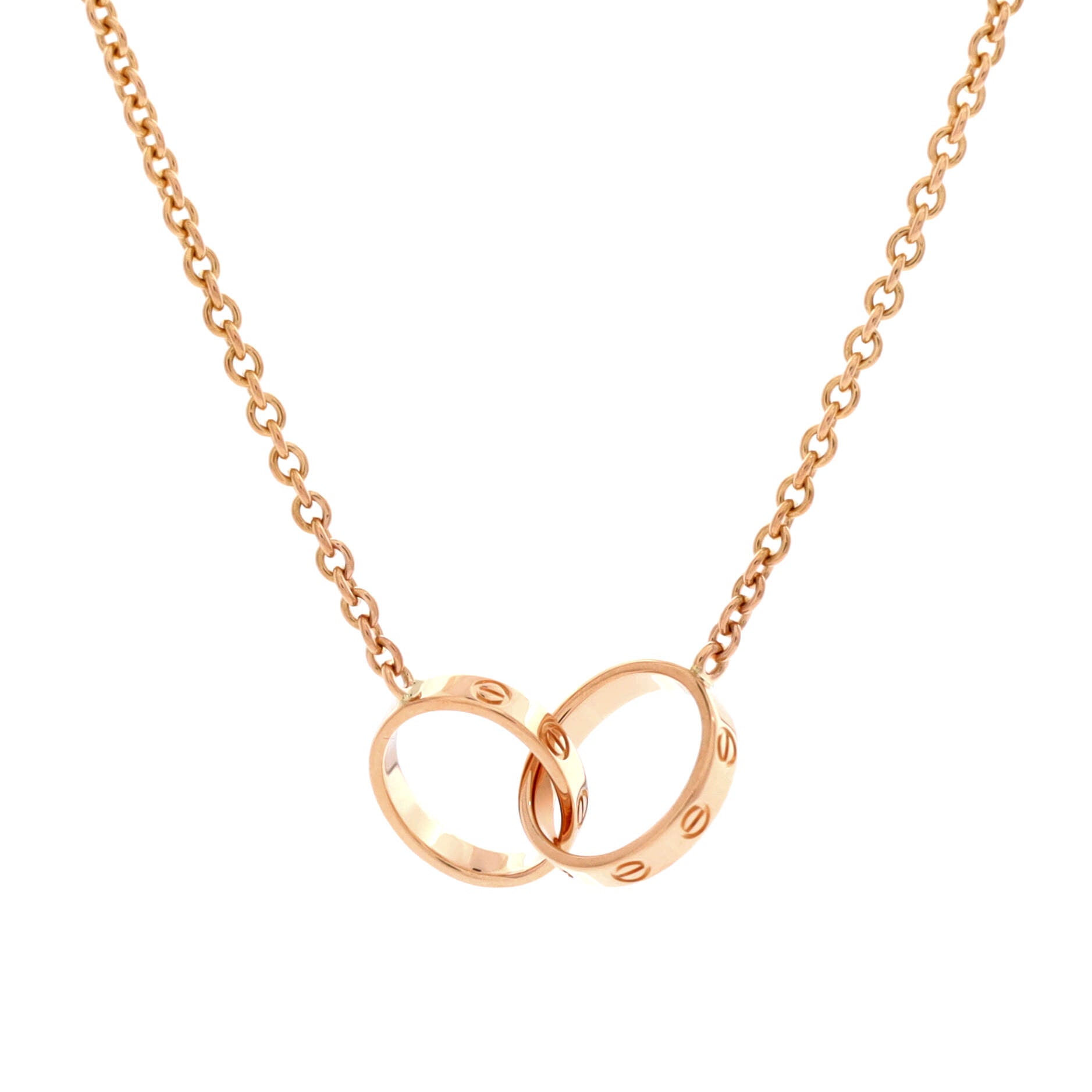 Love Interlocking Necklace 18K Rose Gold