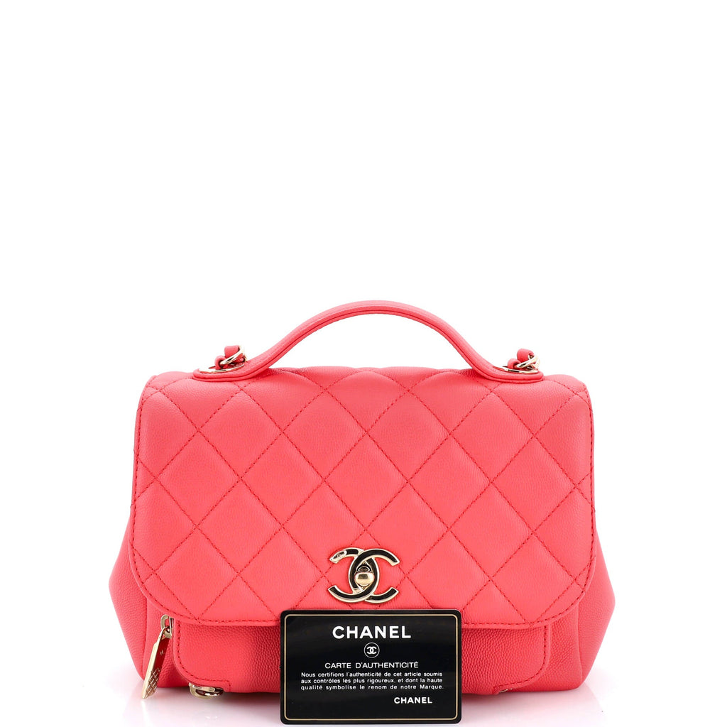 Business Affinity Flap Bag Quilted Caviar Small