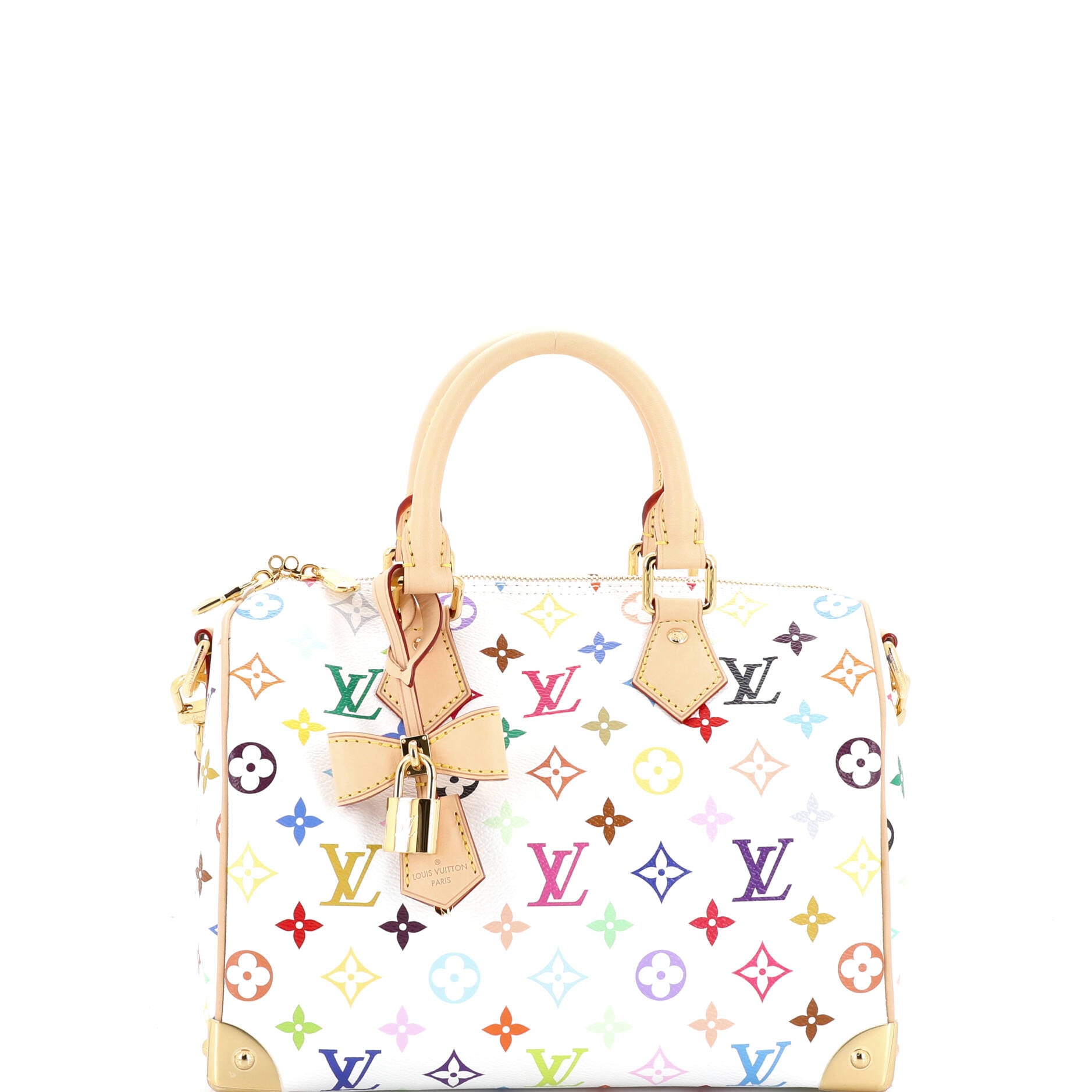 x Takashi Murakami Speedy Soft Bandouliere Bag Monogram Multicolor 25