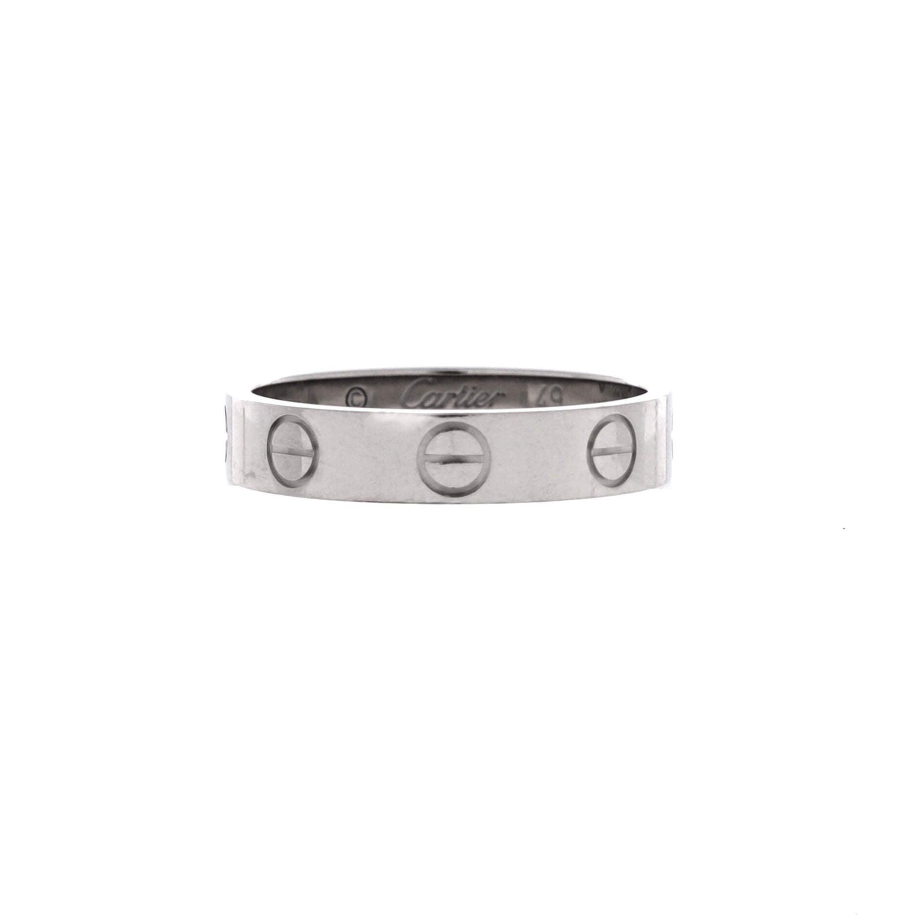 Love Wedding Band Ring 18K White Gold