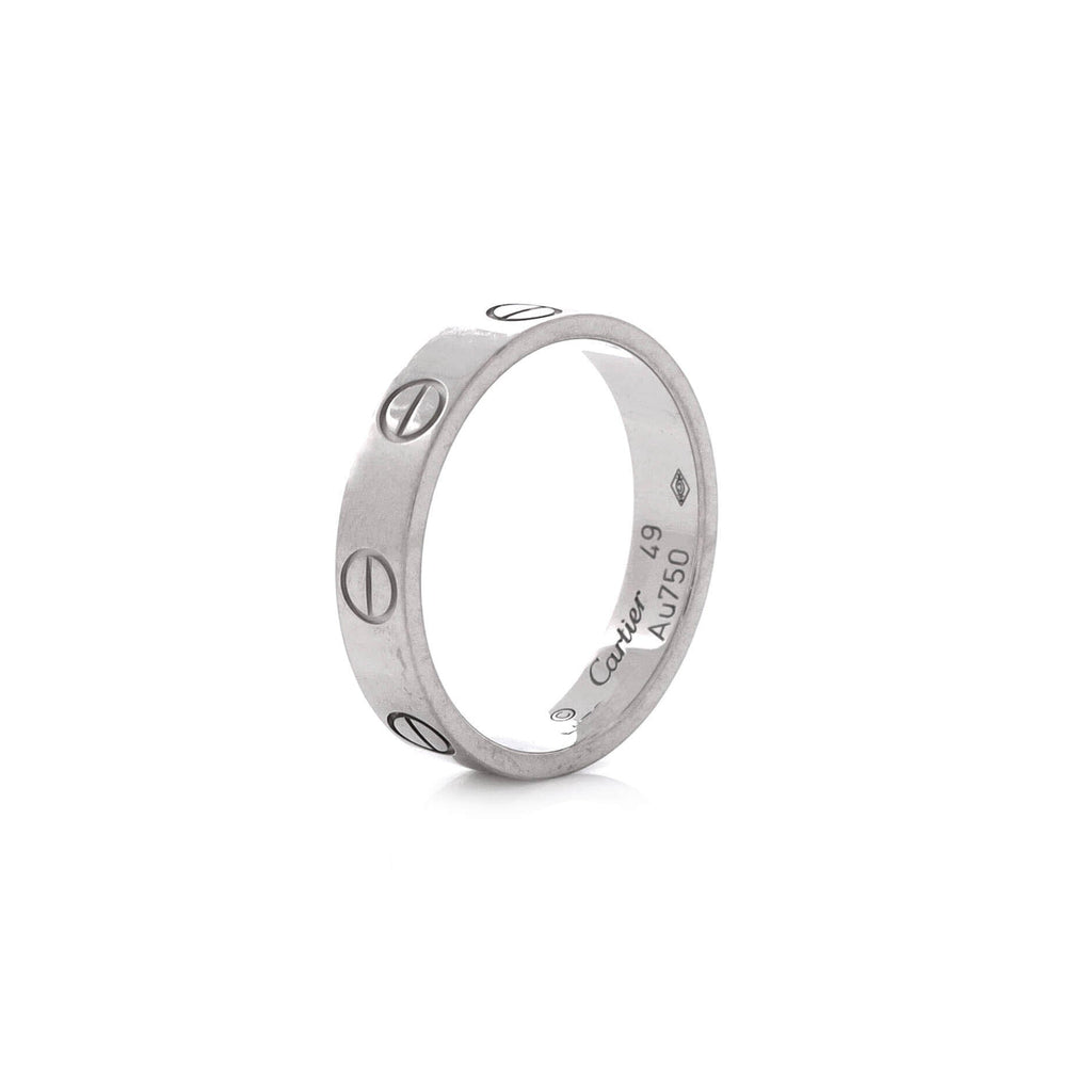 Love Wedding Band Ring 18K White Gold