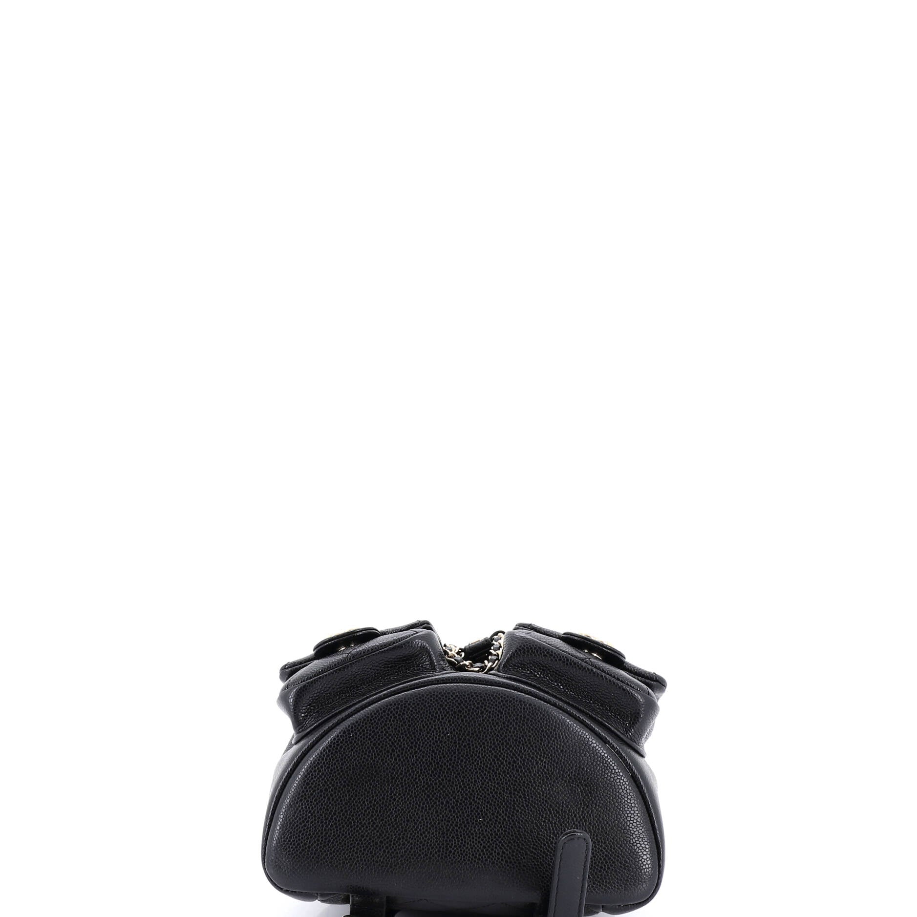 Duma Pockets Drawstring Backpack Quilted Caviar Mini