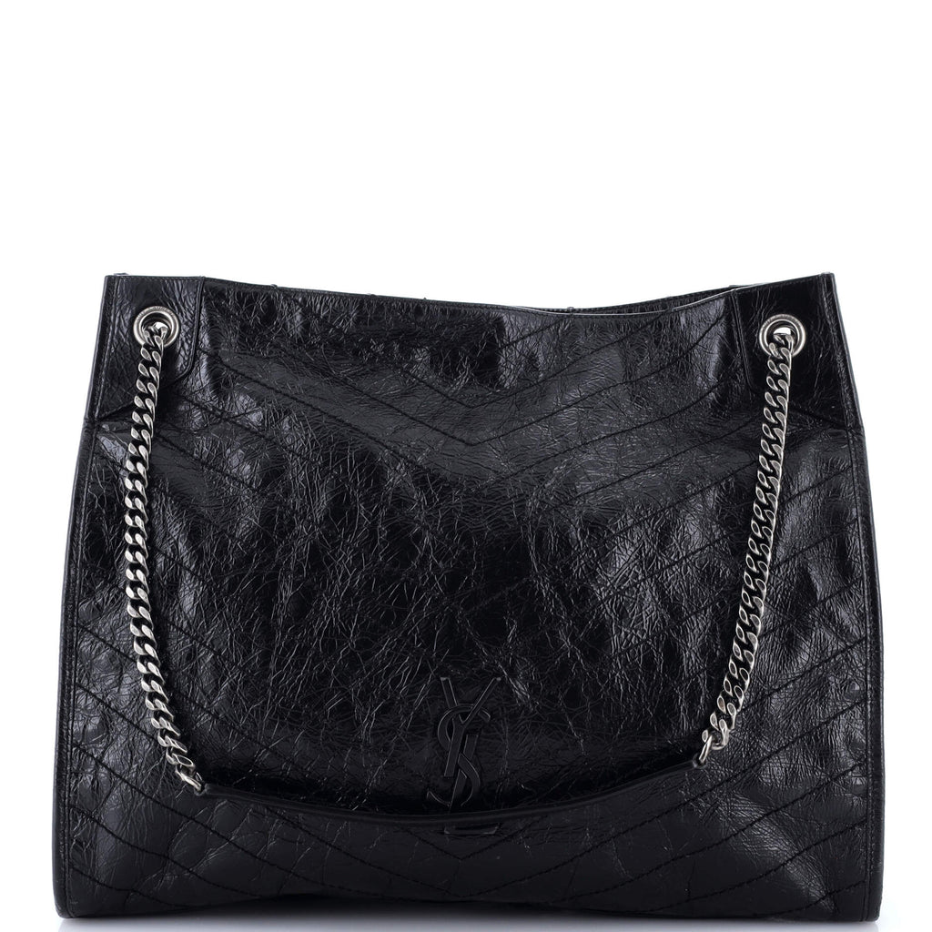 Niki Shopping Tote Matelasse Chevron Leather Large