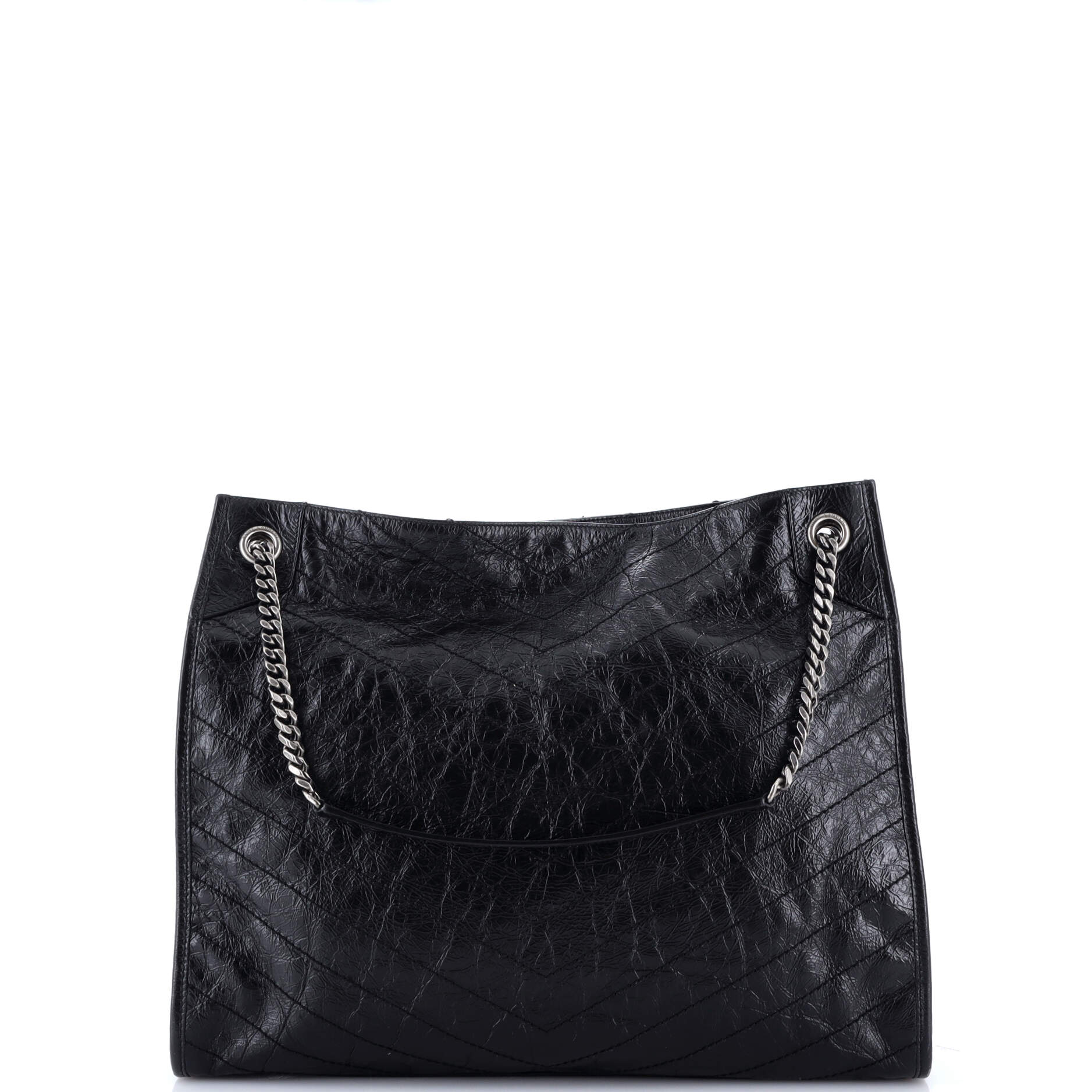 Niki Shopping Tote Matelasse Chevron Leather Large