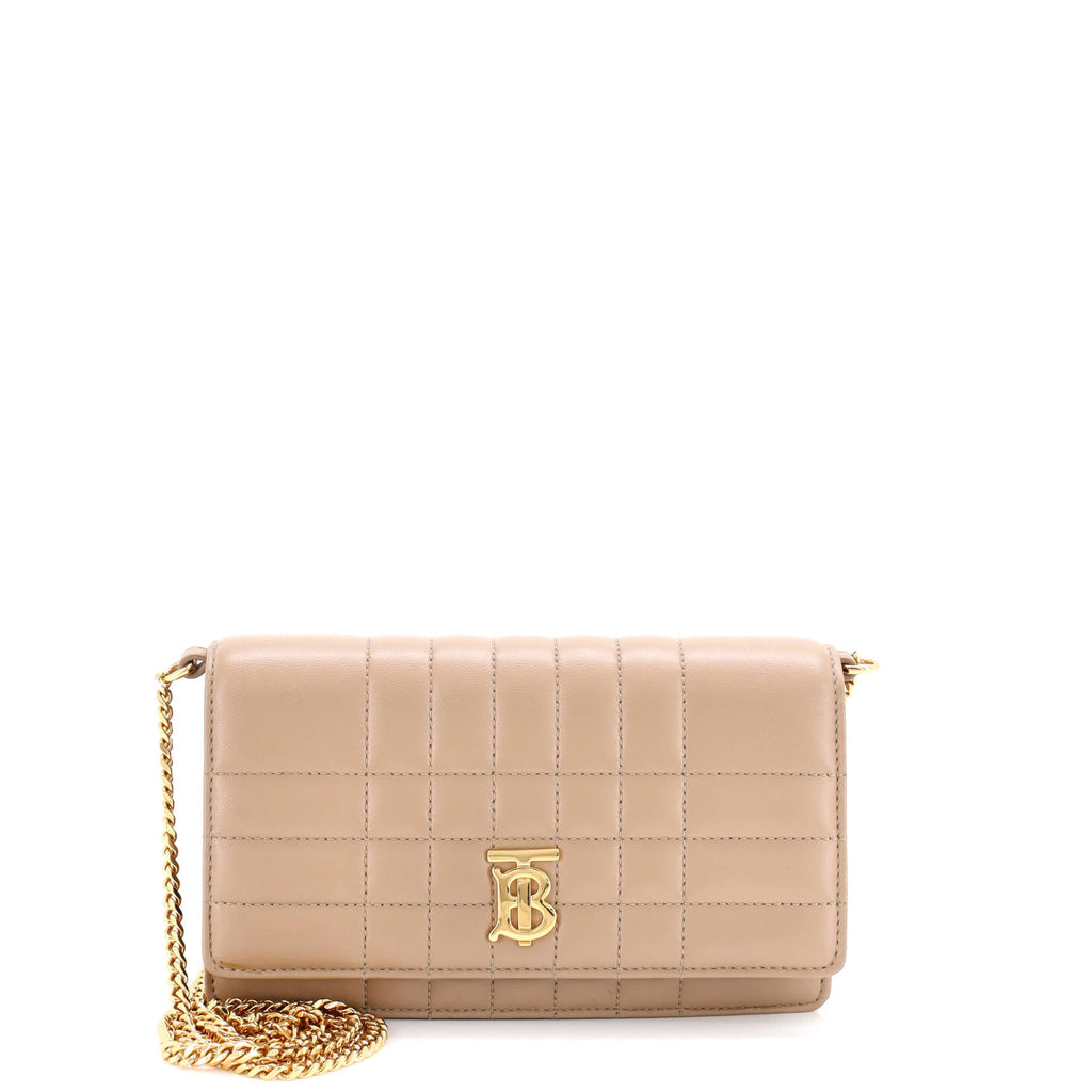 Lola Clutch on Chain Quilted Leather