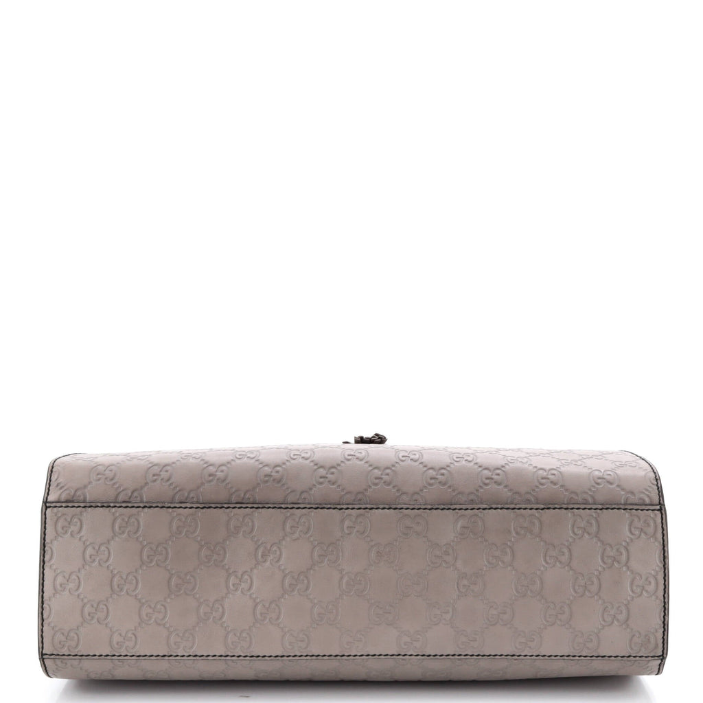 Emily Chain Flap Shoulder Bag Guccissima Leather Large