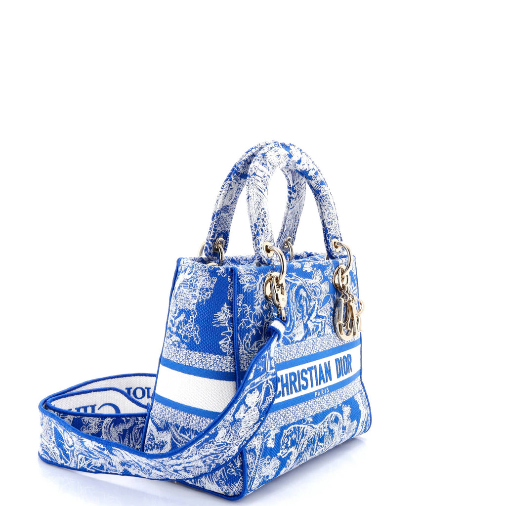 Toile de Jouy Lady D-Lite Bag Embroidered Canvas