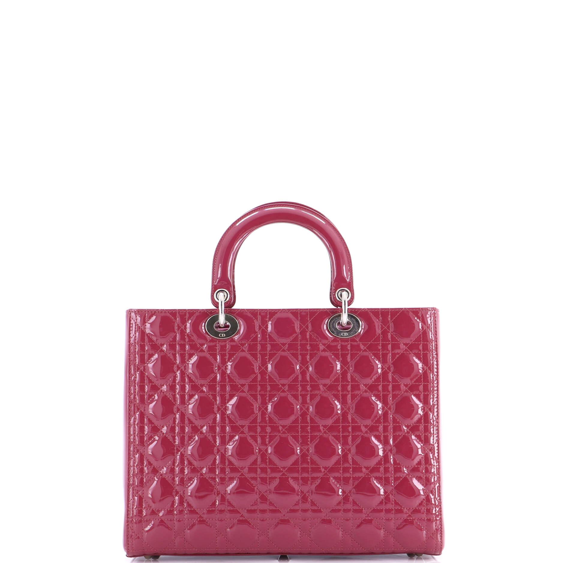 Lady Dior Bag Cannage Quilt Patent Large