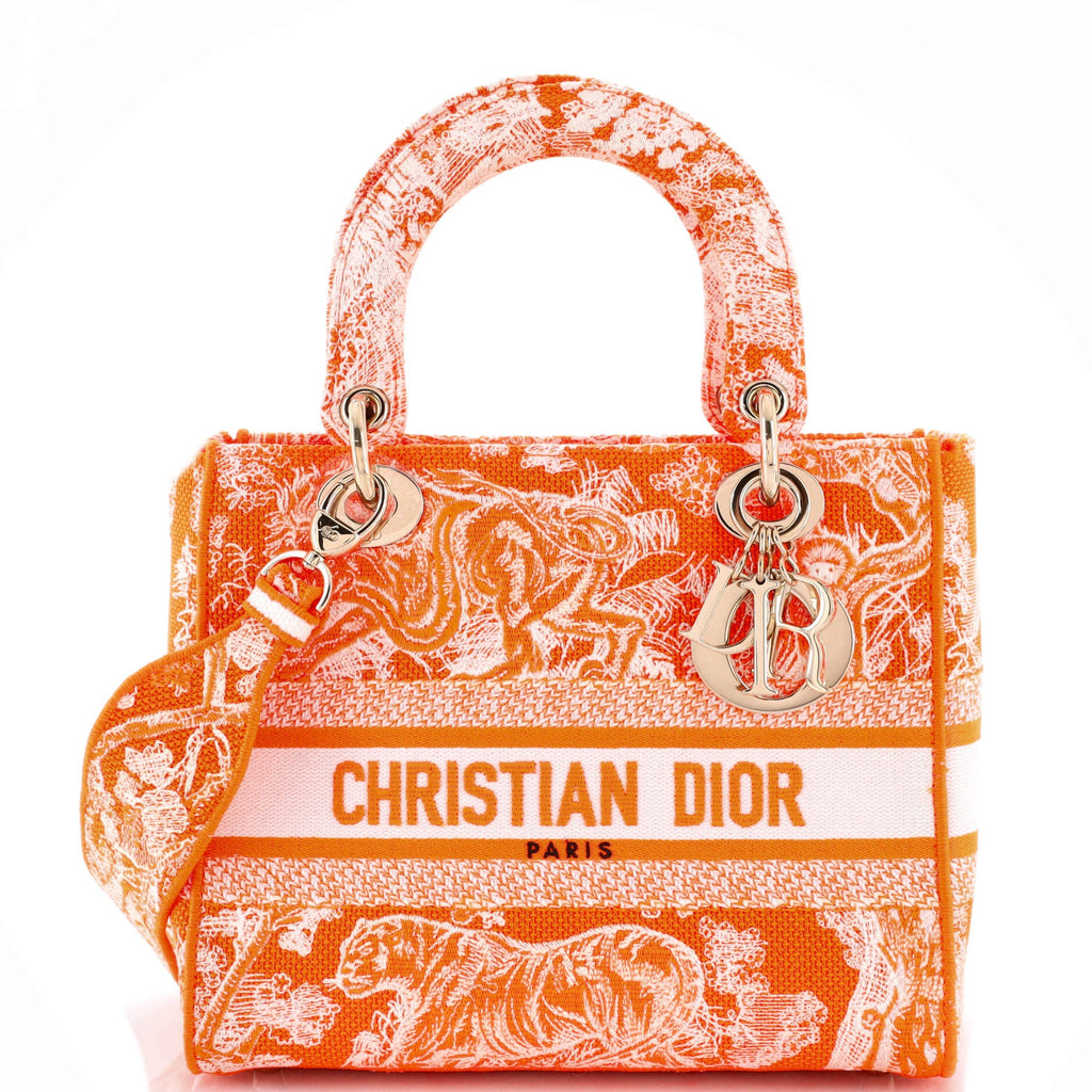 Toile de Jouy Lady D-Lite Bag Embroidered Canvas