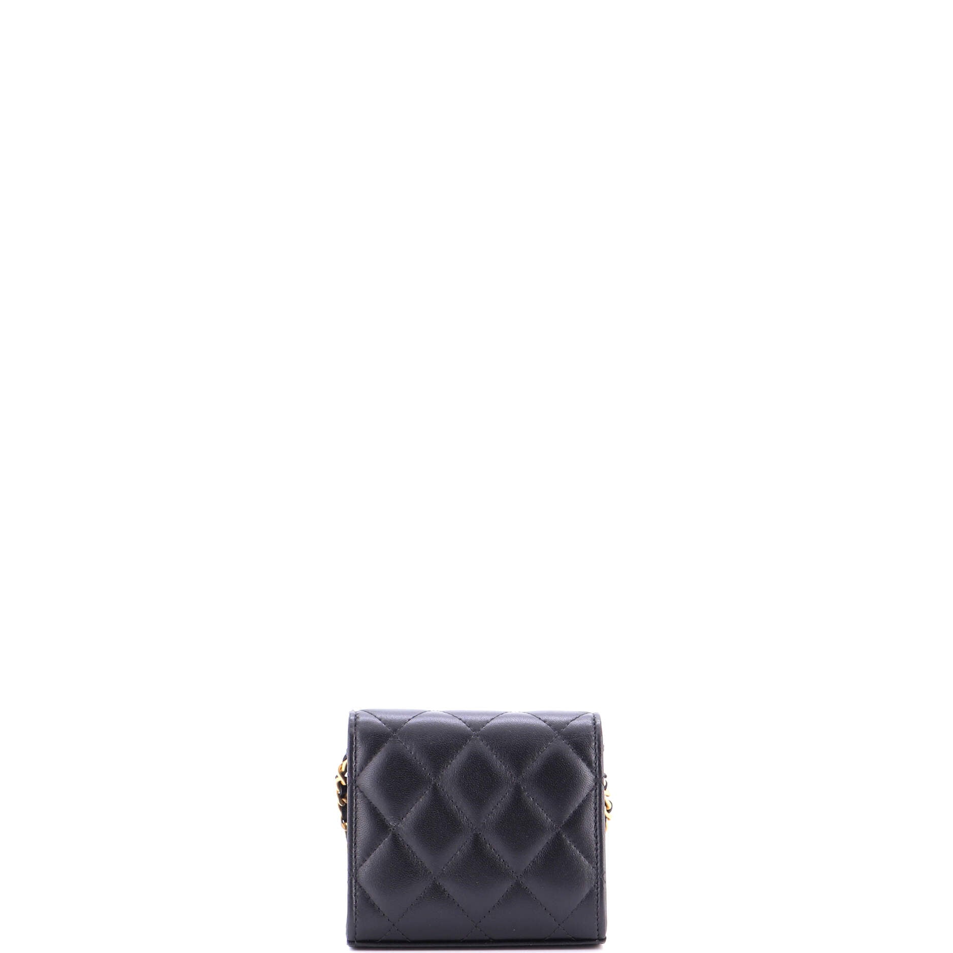 Coco Love CC Heart Clutch with Chain Quilted Lambskin Mini