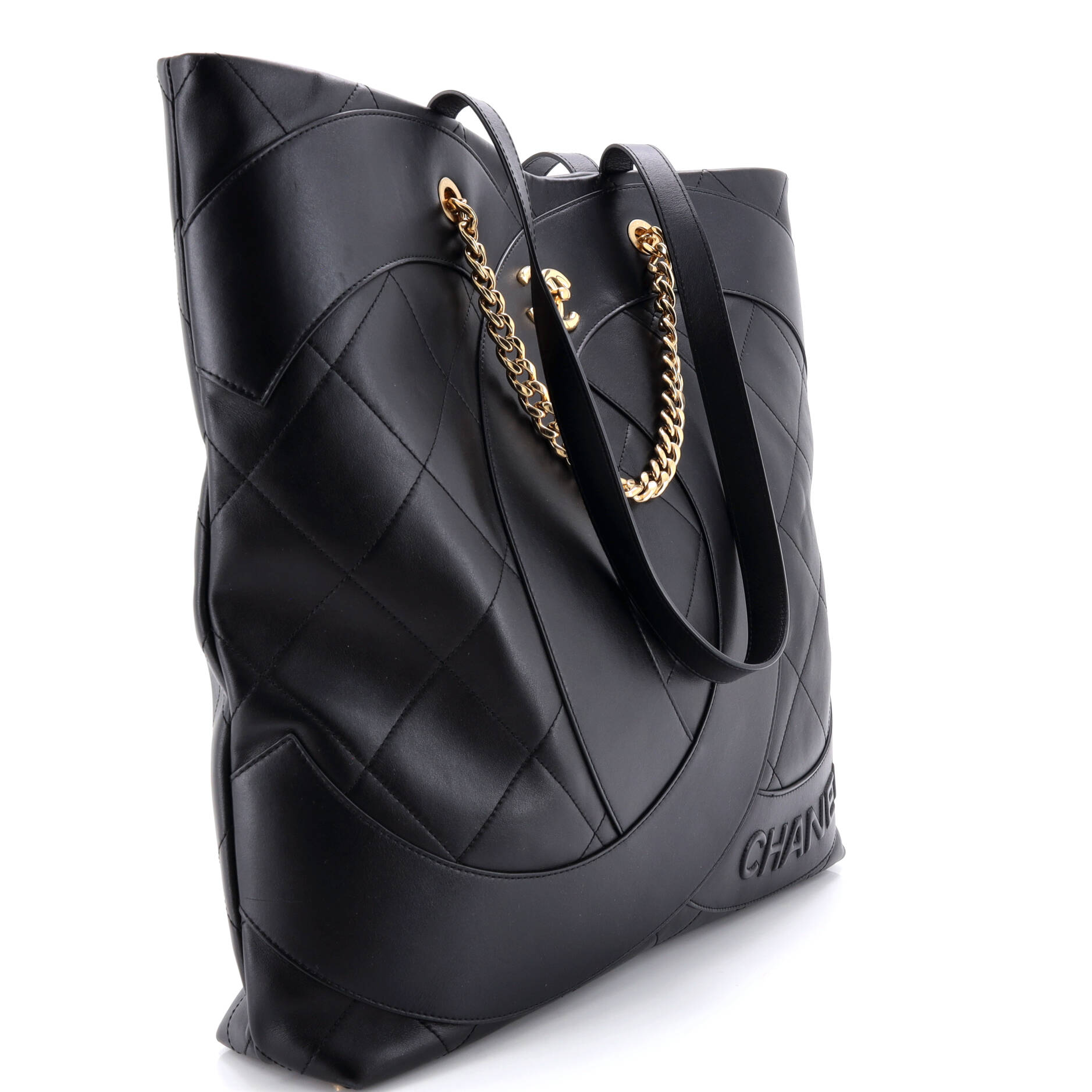 Club Monaco Shopping Tote Quilted Lambskin Large