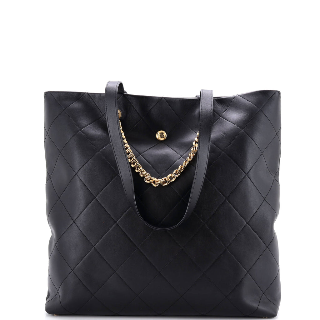 Club Monaco Shopping Tote Quilted Lambskin Large