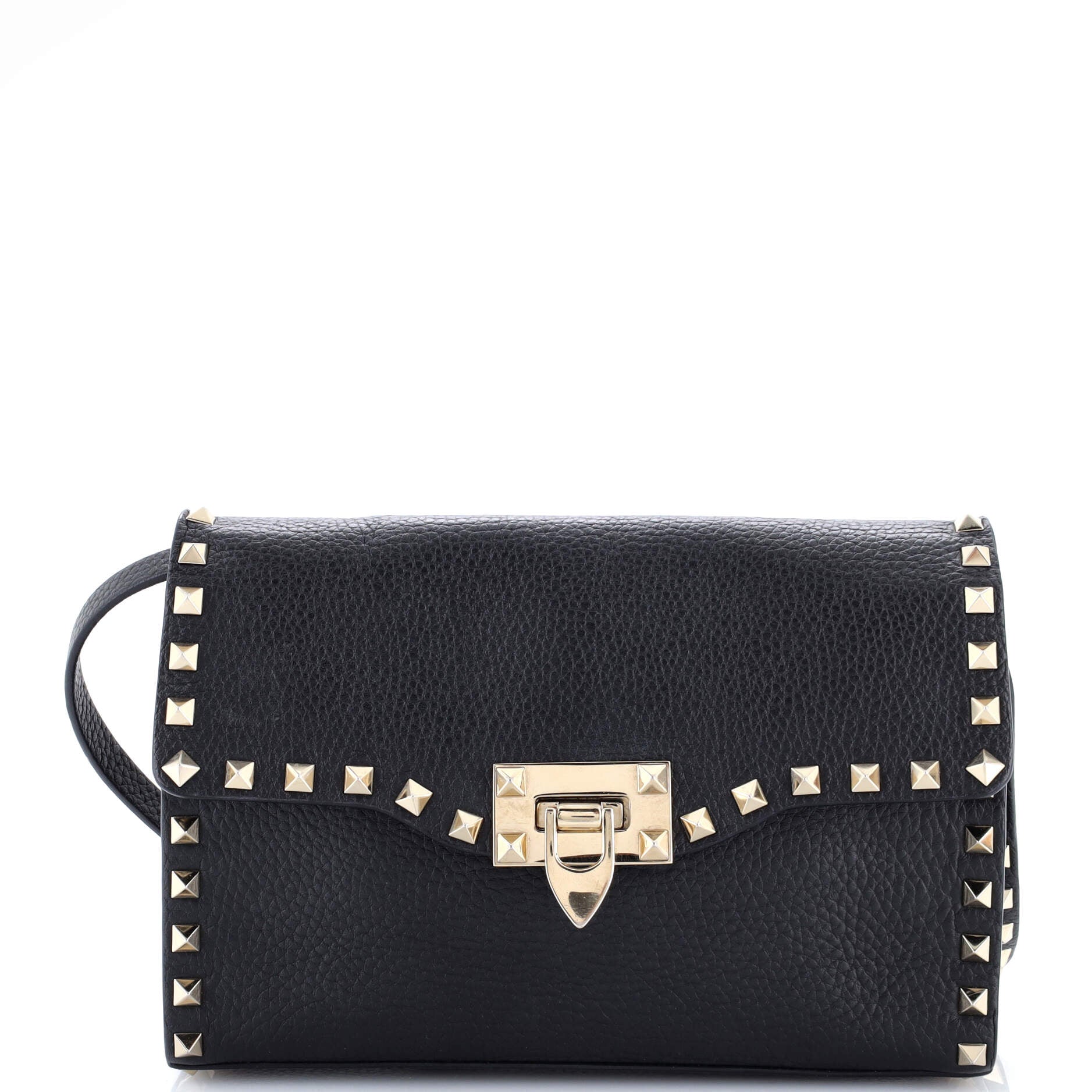 Rockstud Flip Lock Flap Bag Leather Medium