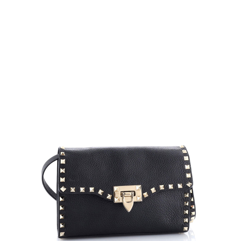 Rockstud Flip Lock Flap Bag Leather Medium