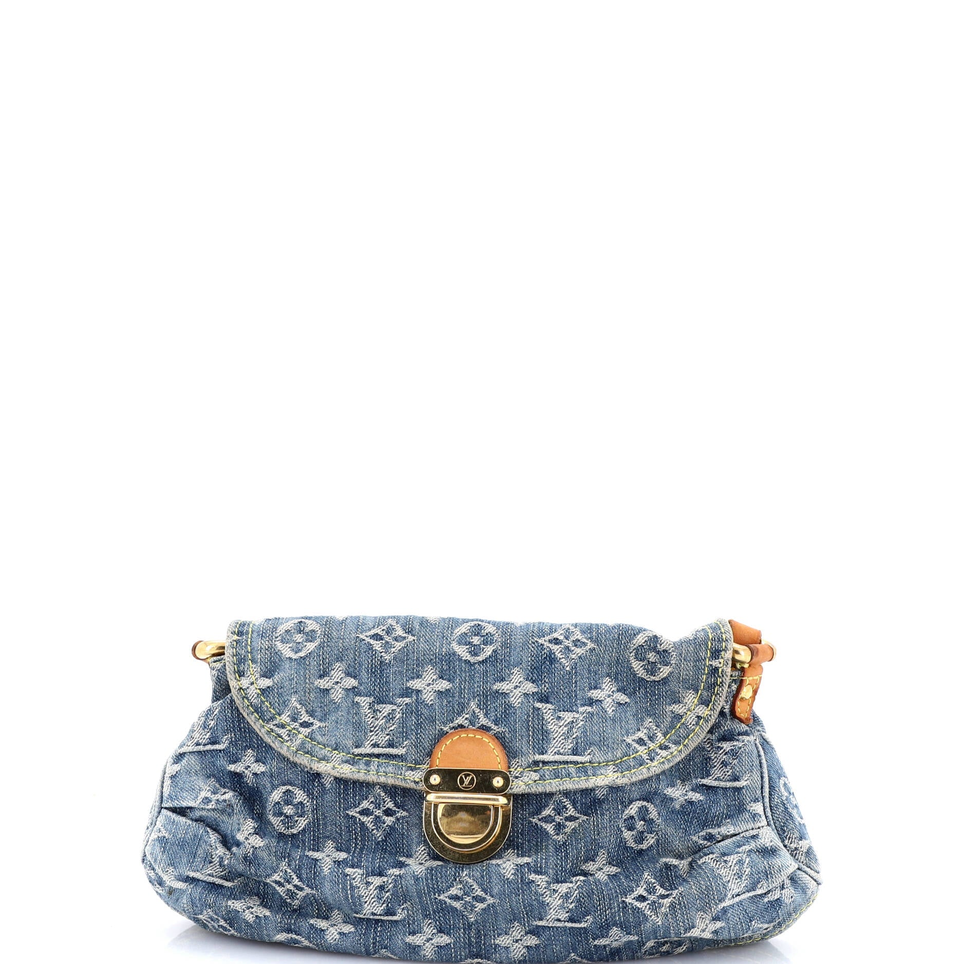 Pleaty Handbag Denim Mini