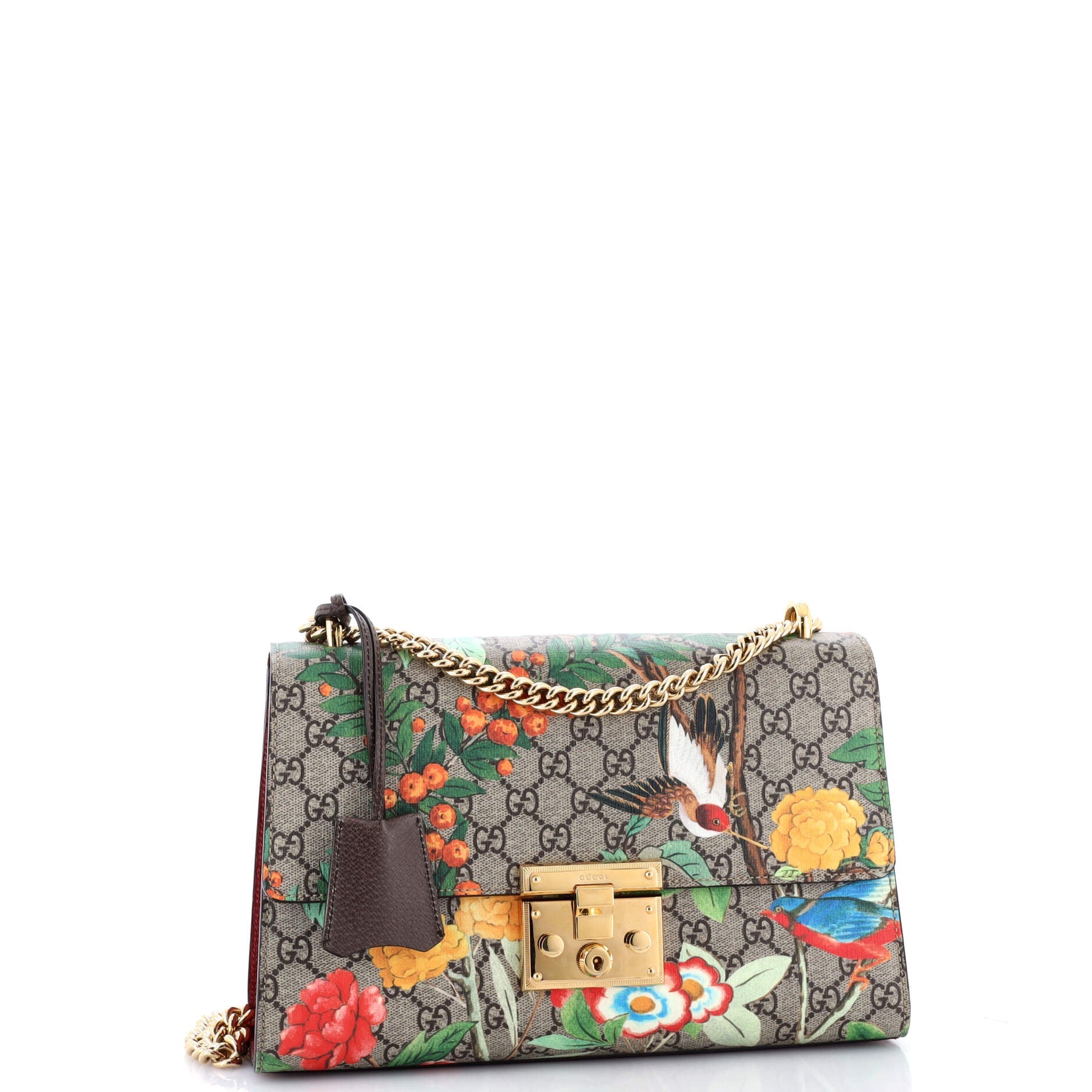 Padlock Shoulder Bag Tian Print GG Coated Canvas Medium