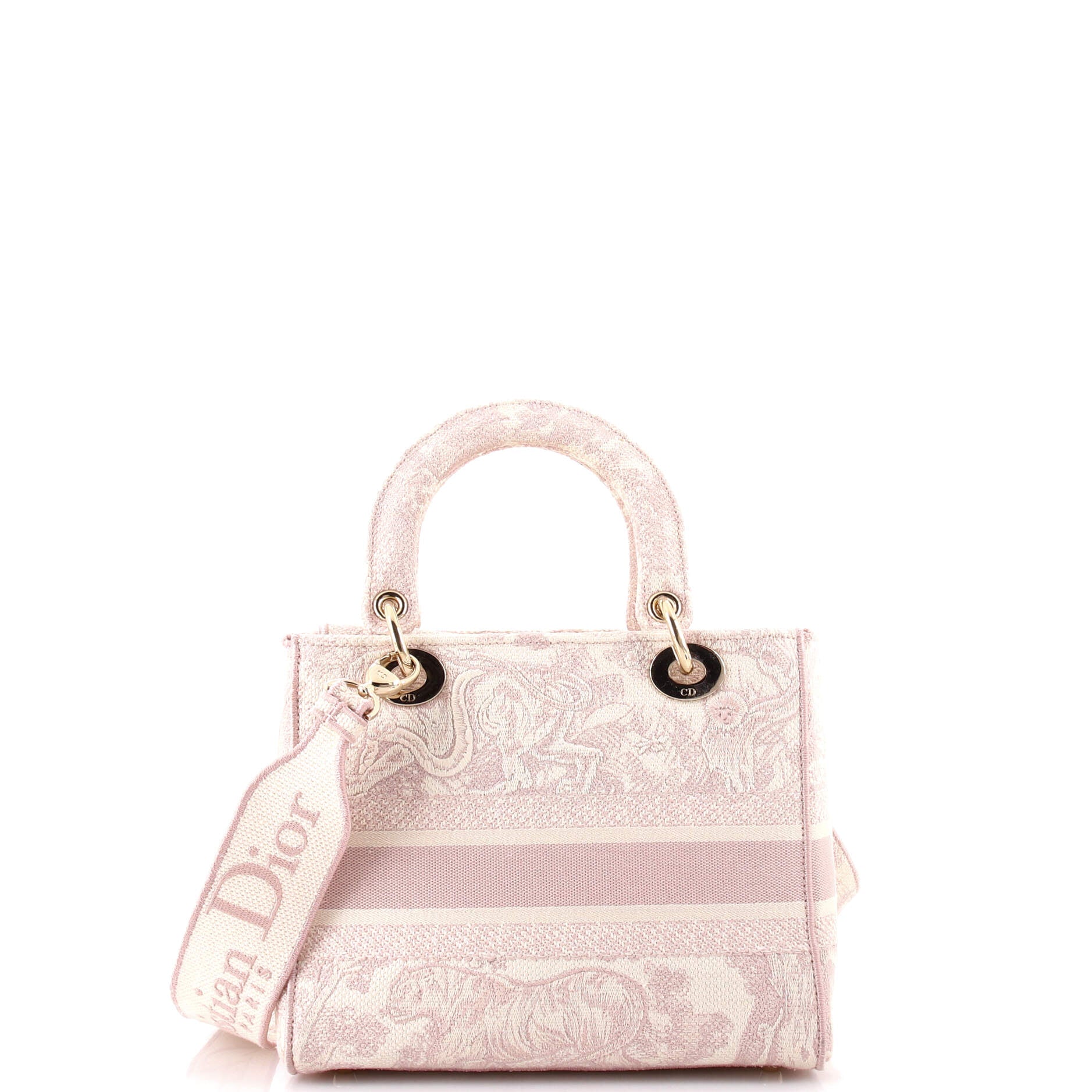 Toile de Jouy Lady D-Lite Bag Embroidered Canvas