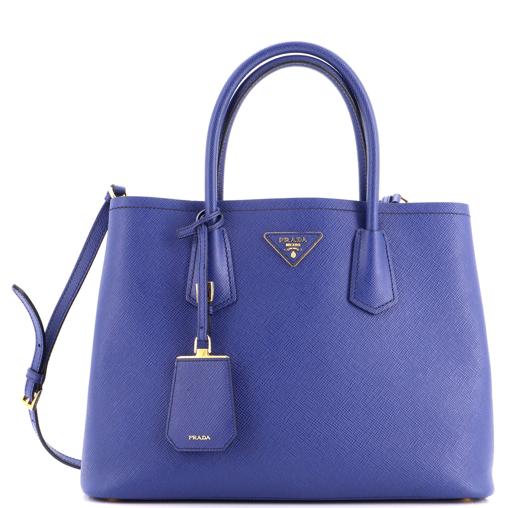 Cuir Double Tote Saffiano Leather Medium