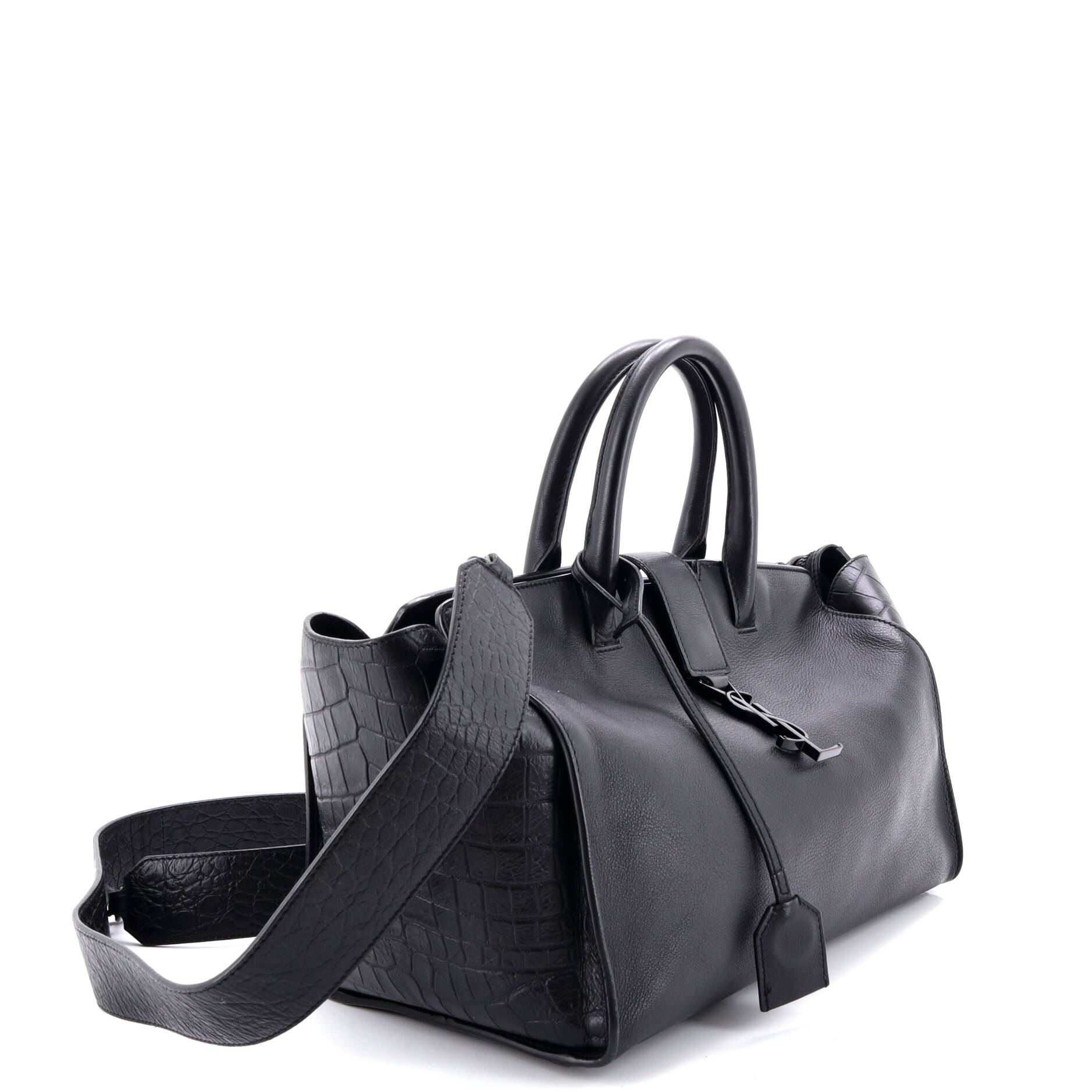 Monogram Cabas Downtown Leather with Crocodile Embossed Leather Small