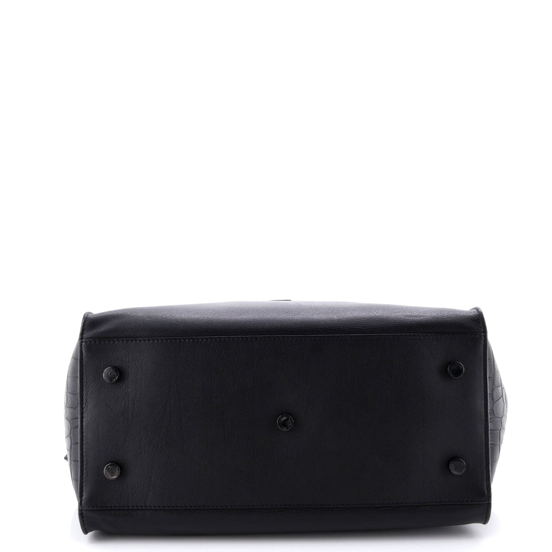 Monogram Cabas Downtown Leather with Crocodile Embossed Leather Small