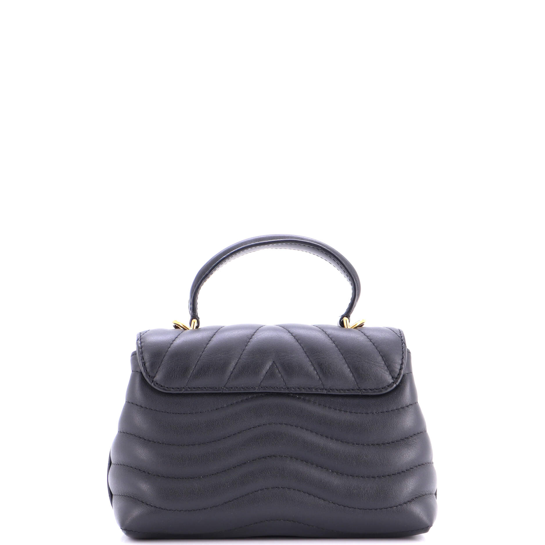 New Wave Hold Me Top Handle Bag Quilted Leather