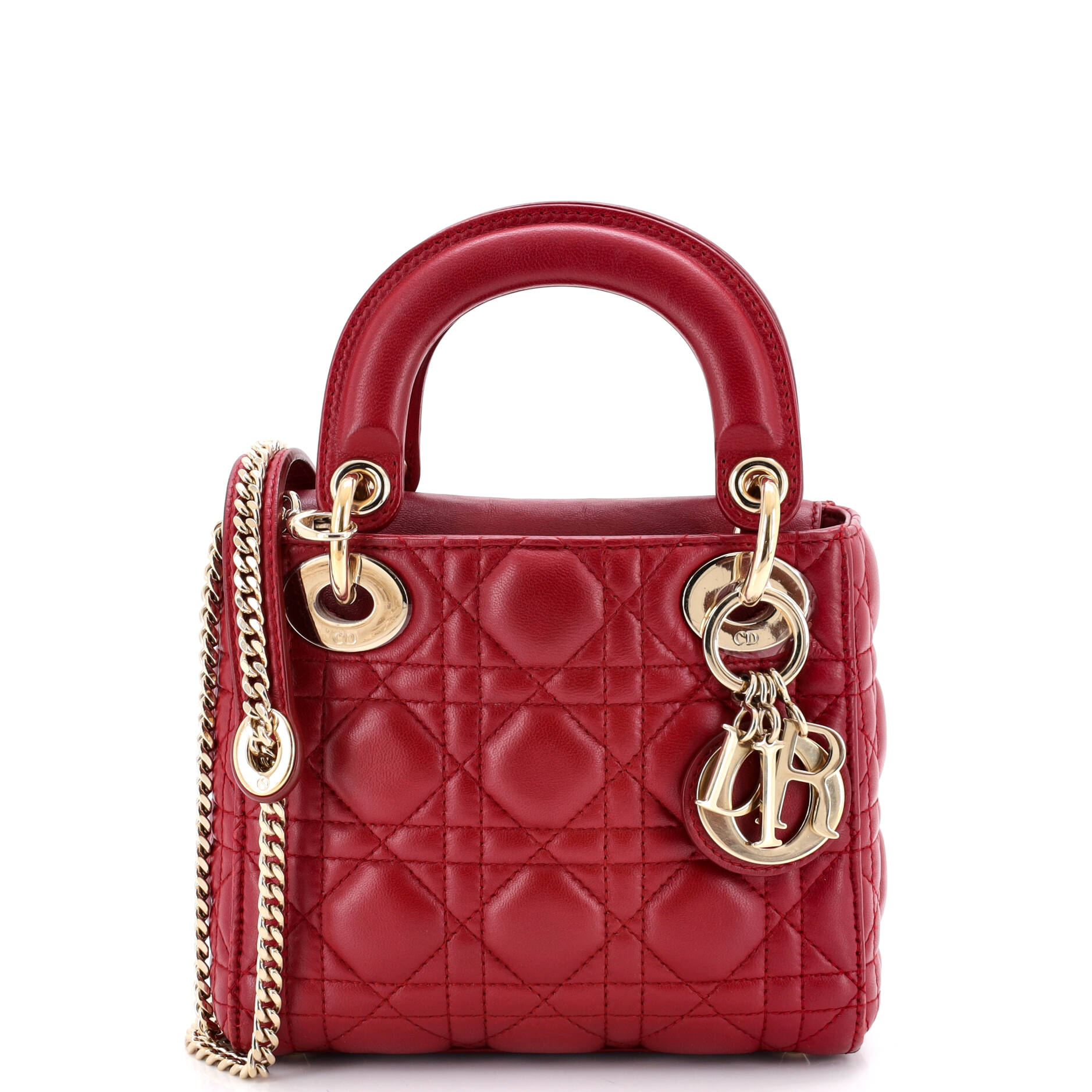 Lady Dior Chain Bag Cannage Quilt Lambskin Mini