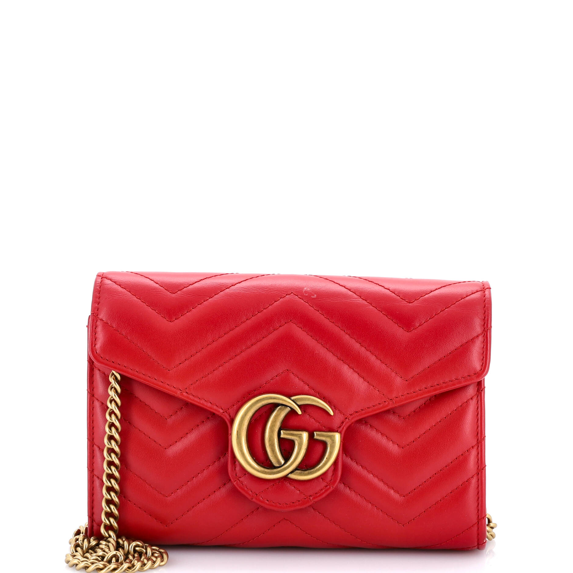 GG Marmont Chain Wallet Matelasse Leather Mini