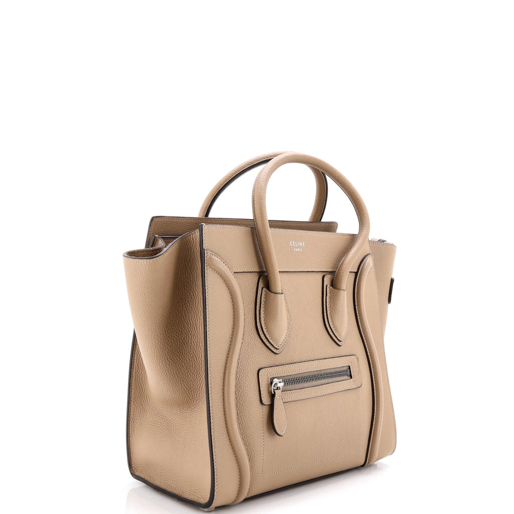Luggage Bag Grainy Leather Micro