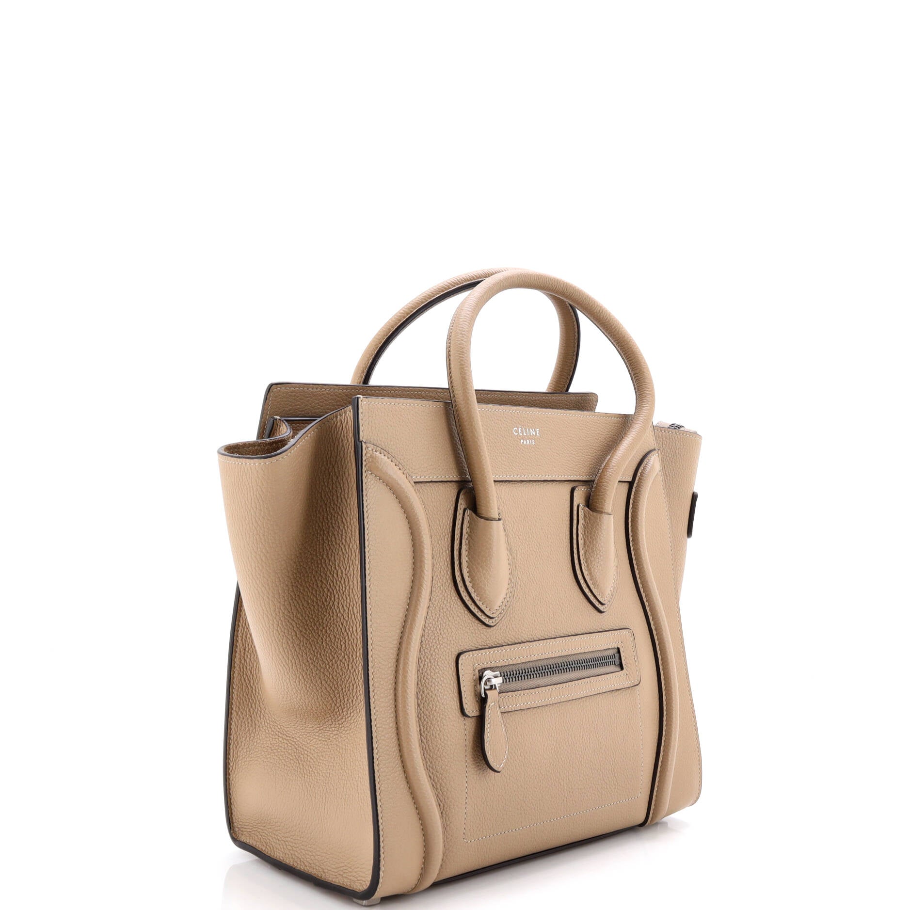 Luggage Bag Grainy Leather Micro
