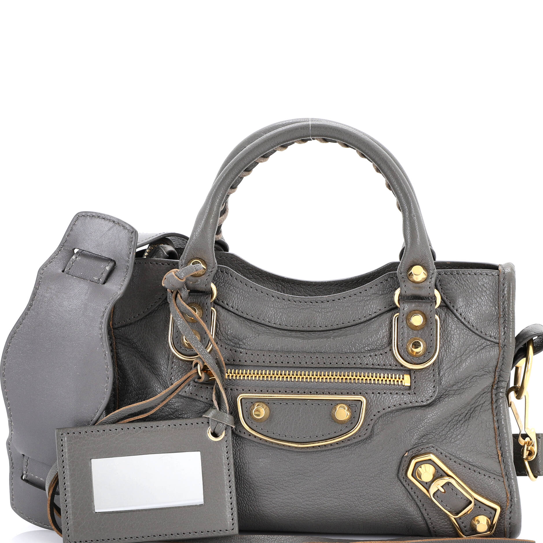 City Classic Metallic Edge Bag Leather Mini