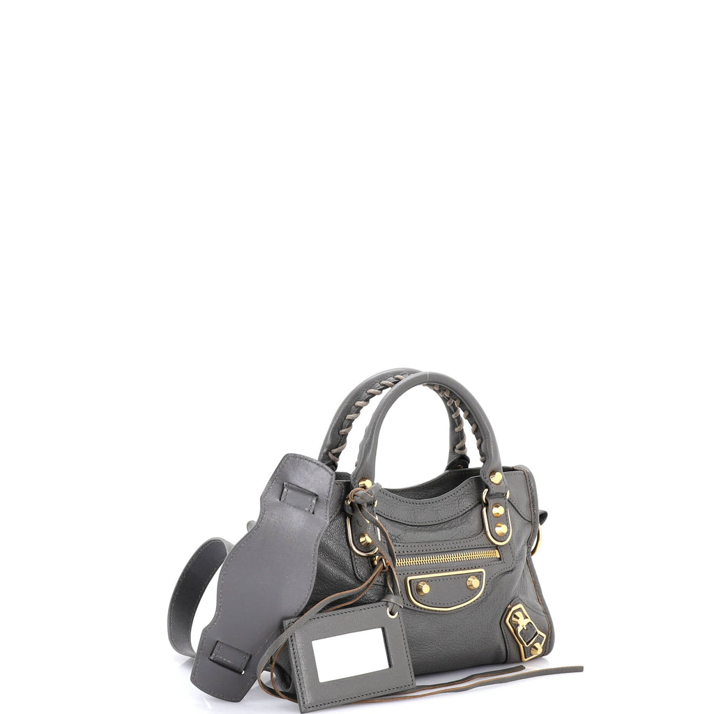 City Classic Metallic Edge Bag Leather Mini