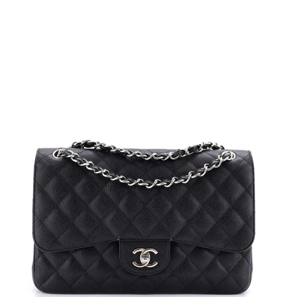 Classic Double Flap Bag Quilted Caviar Jumbo