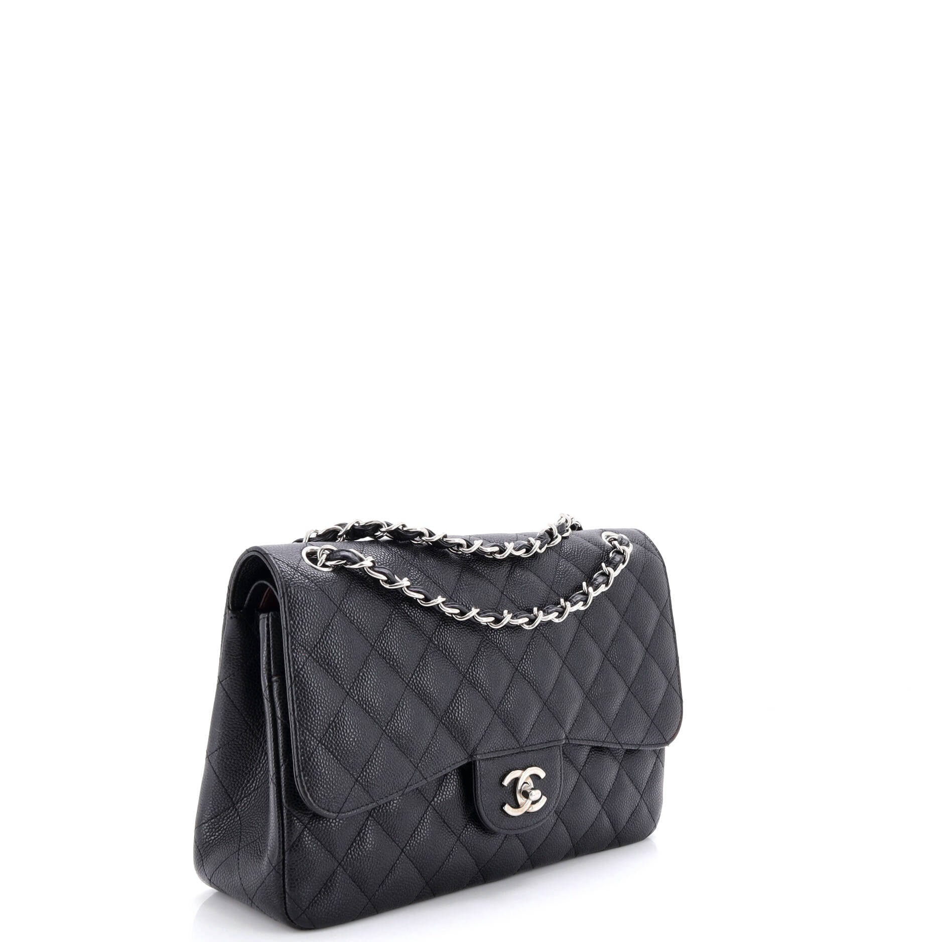 Classic Double Flap Bag Quilted Caviar Jumbo