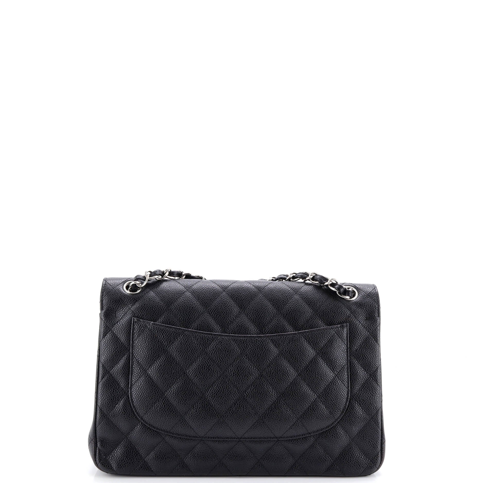 Classic Double Flap Bag Quilted Caviar Jumbo