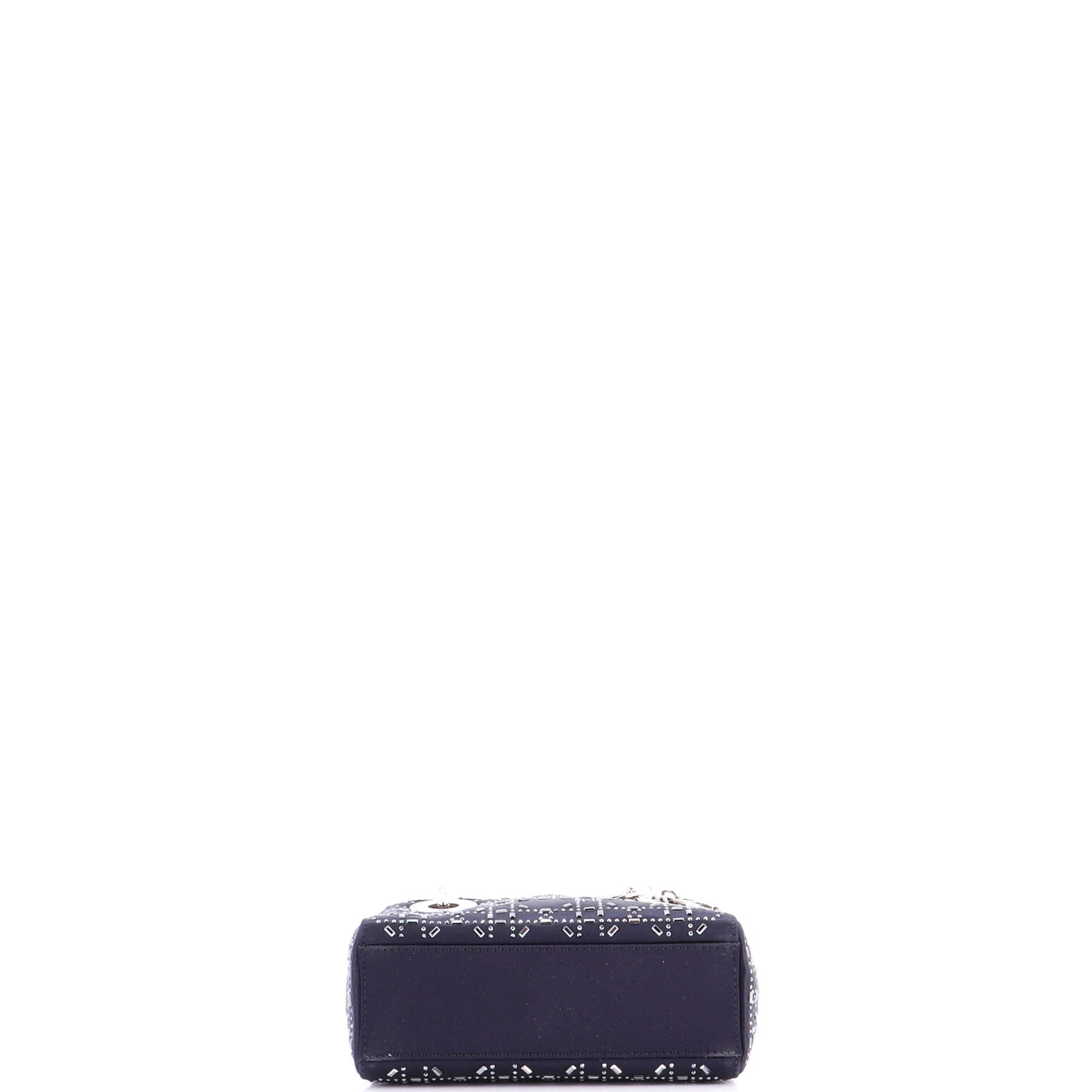 Lady Dior Bag Crystal Embellished Cannage Quilt Satin Mini