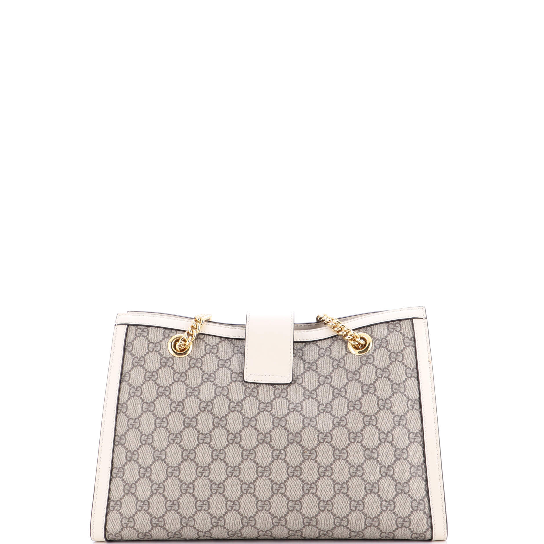 Padlock Chain Tote GG Coated Canvas with Leather Medium