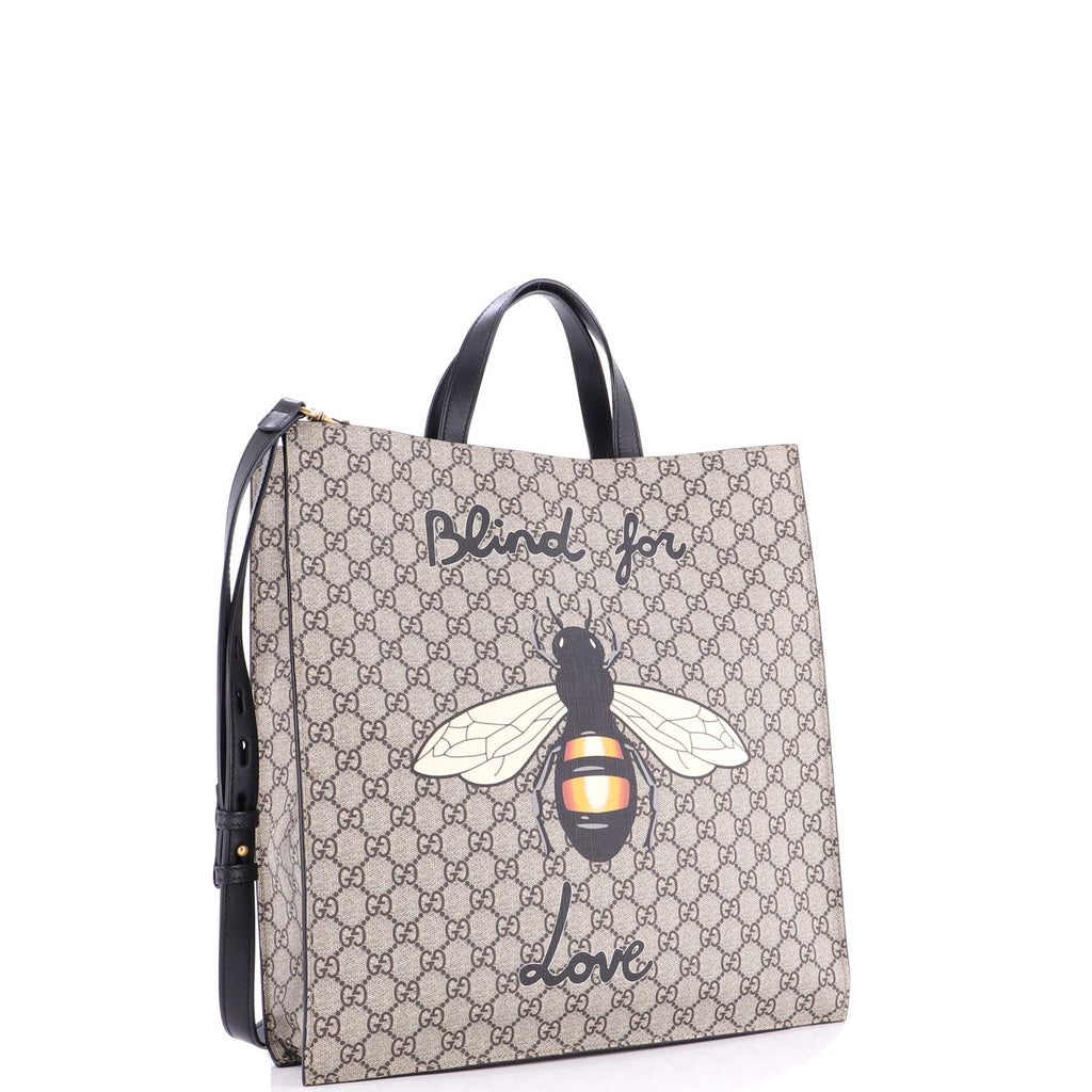 Convertible Soft Open Tote Printed GG Coated Canvas Tall