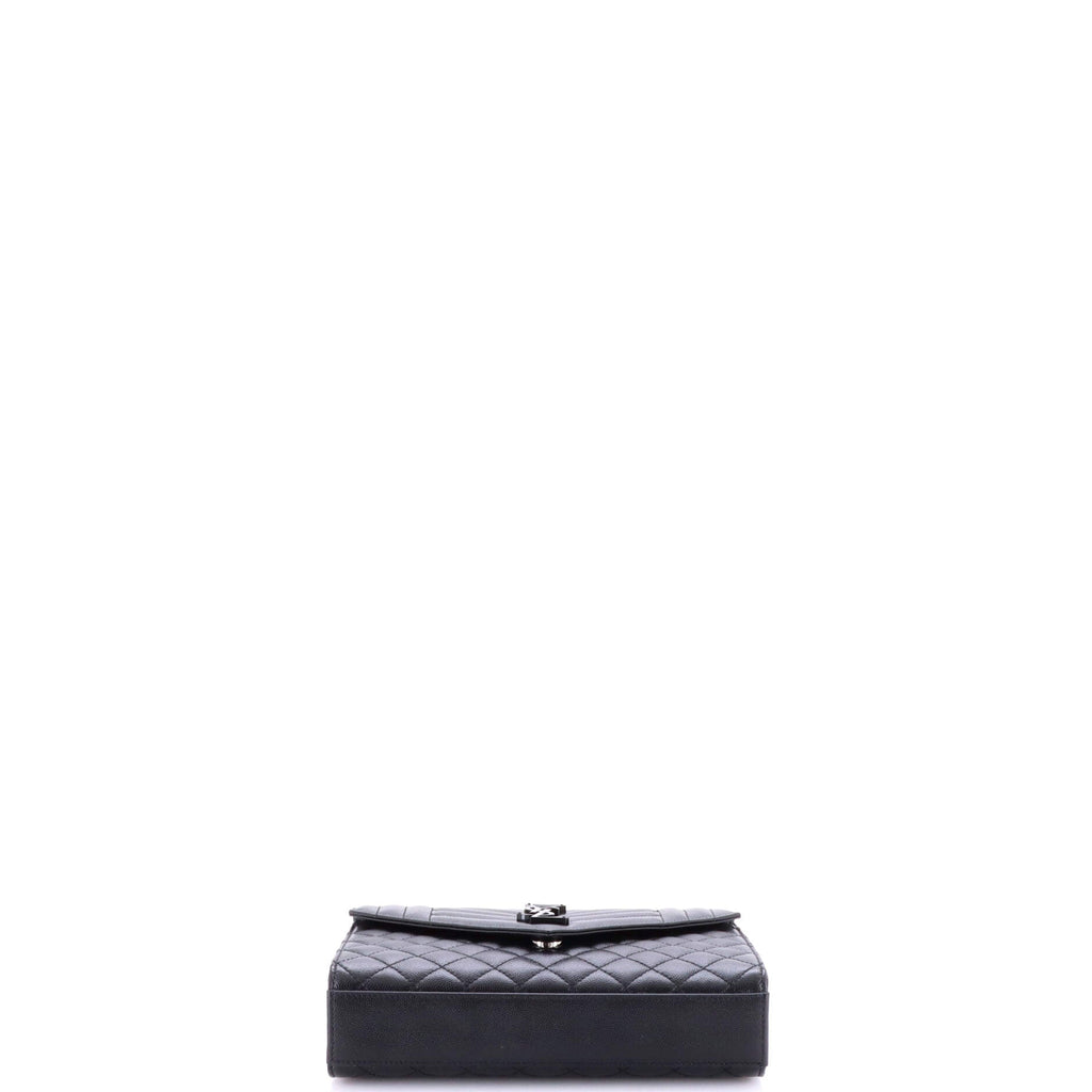 Classic Monogram Envelope Satchel Mixed Matelasse Leather Medium