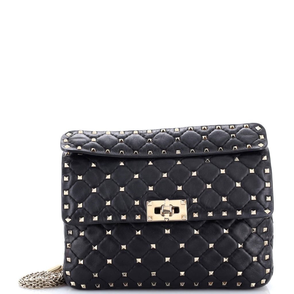 Rockstud Spike Flap Bag Quilted Leather Medium
