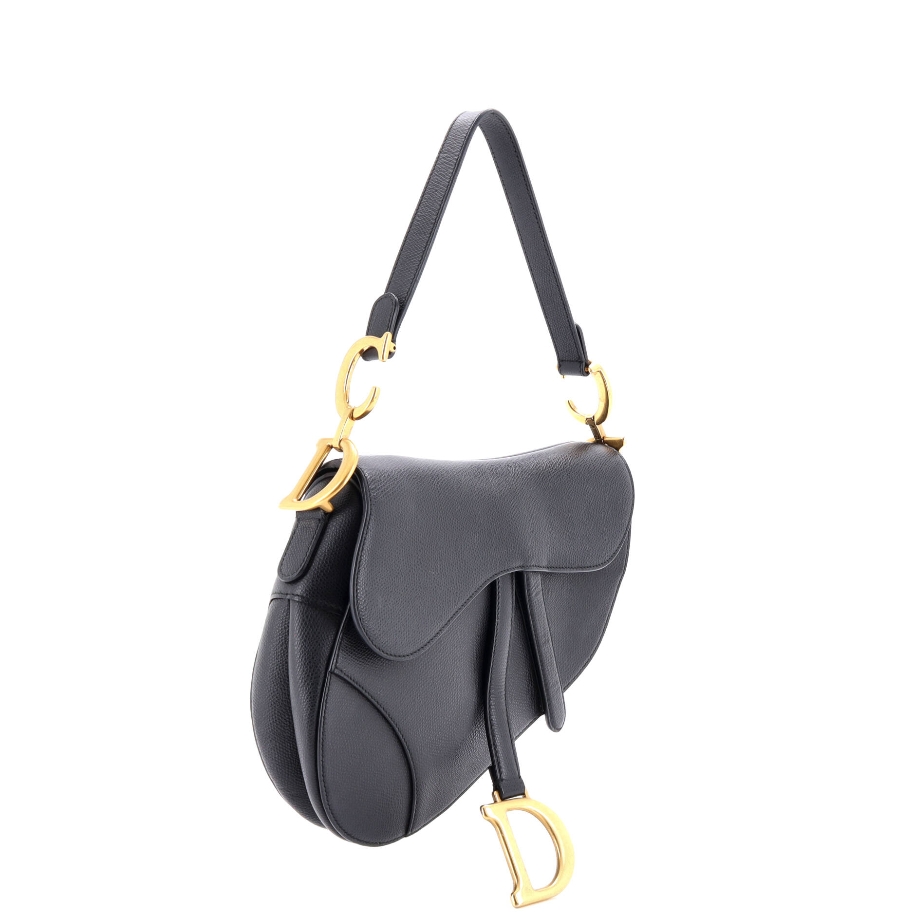 Saddle Handbag with Strap Leather Medium