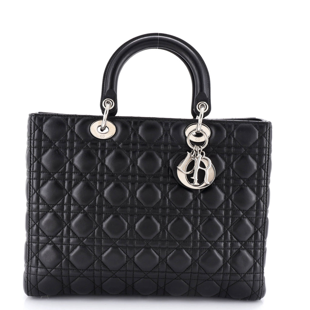 Lady Dior Bag Cannage Quilt Lambskin Large