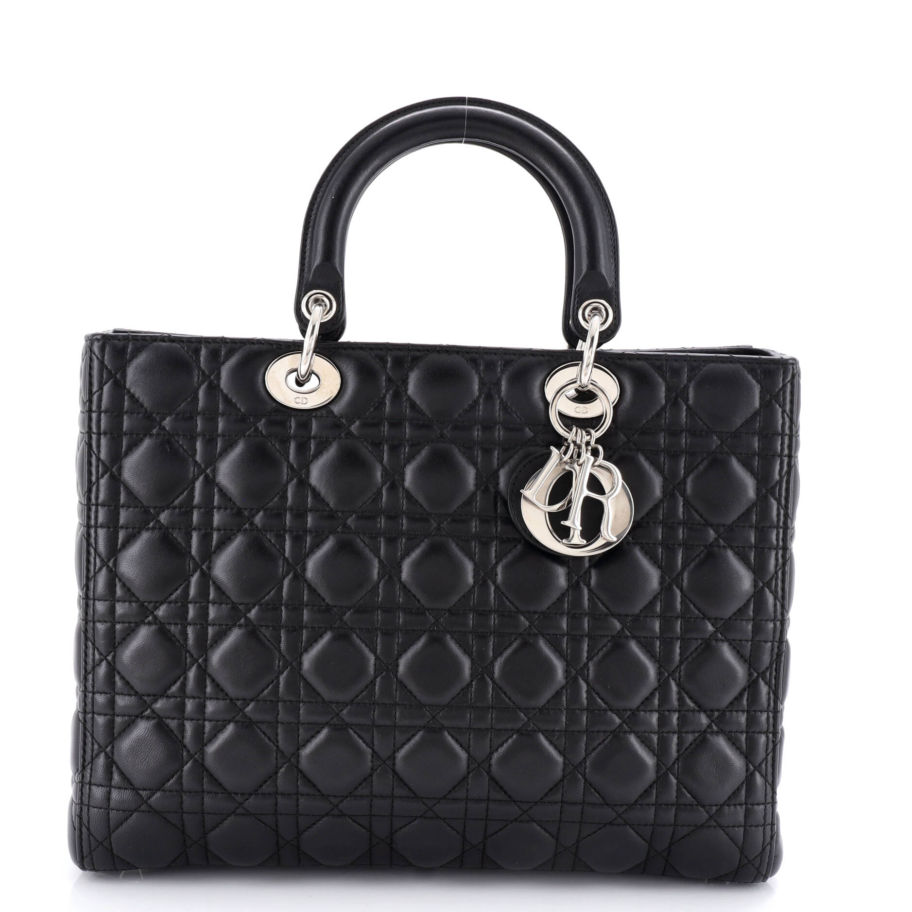 Lady Dior Bag Cannage Quilt Lambskin Large