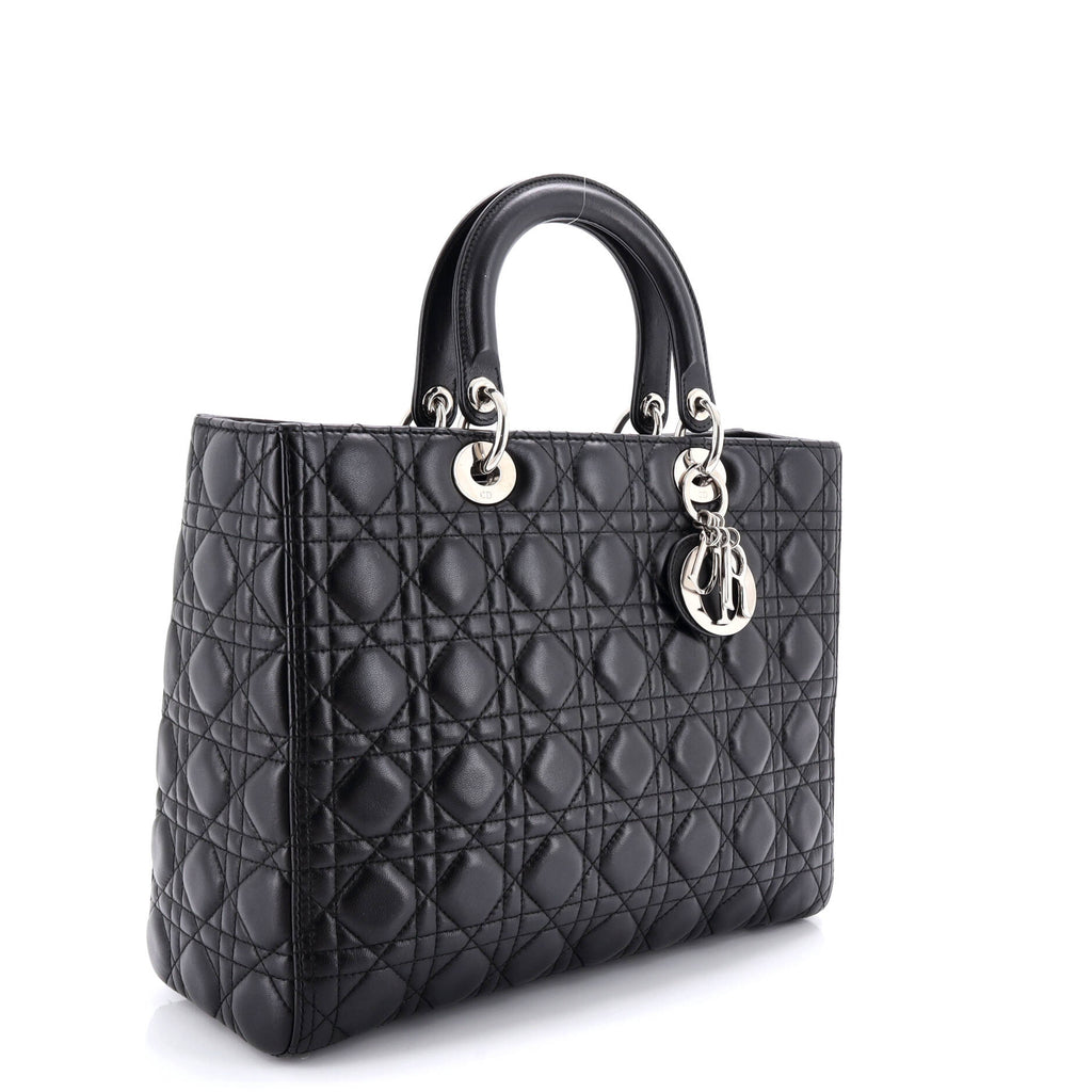 Lady Dior Bag Cannage Quilt Lambskin Large