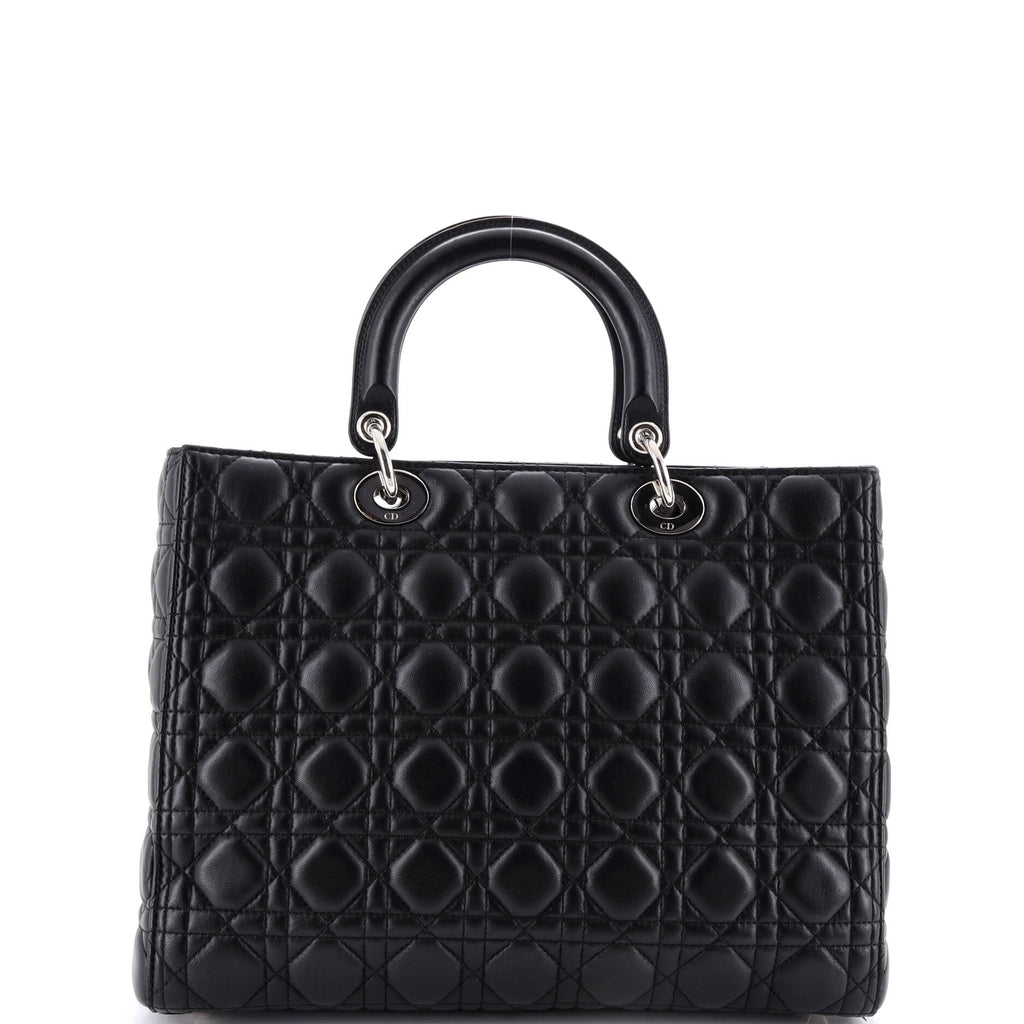 Lady Dior Bag Cannage Quilt Lambskin Large