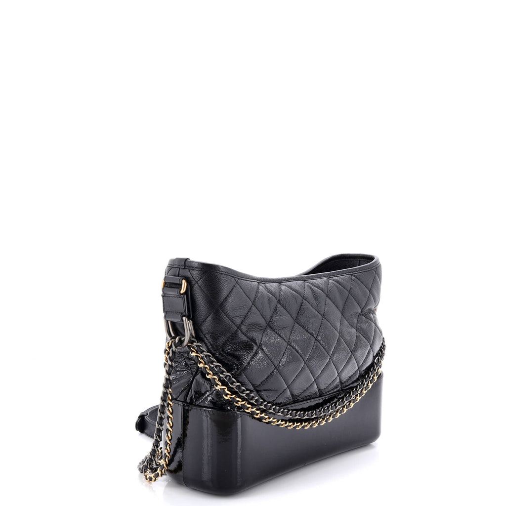 Gabrielle Hobo Quilted Goatskin and Patent Medium