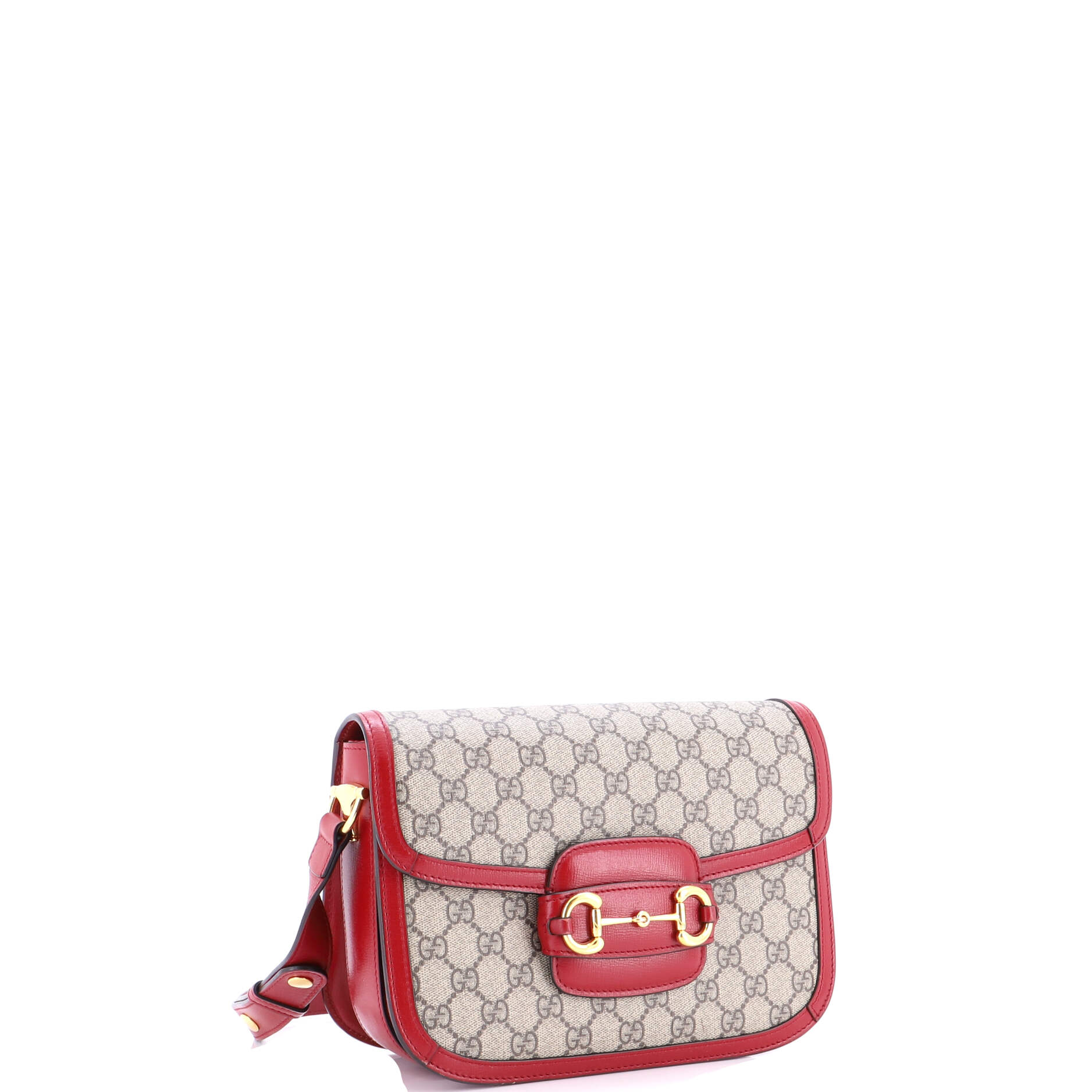 Horsebit 1955 Shoulder Bag GG Coated Canvas with Leather Small